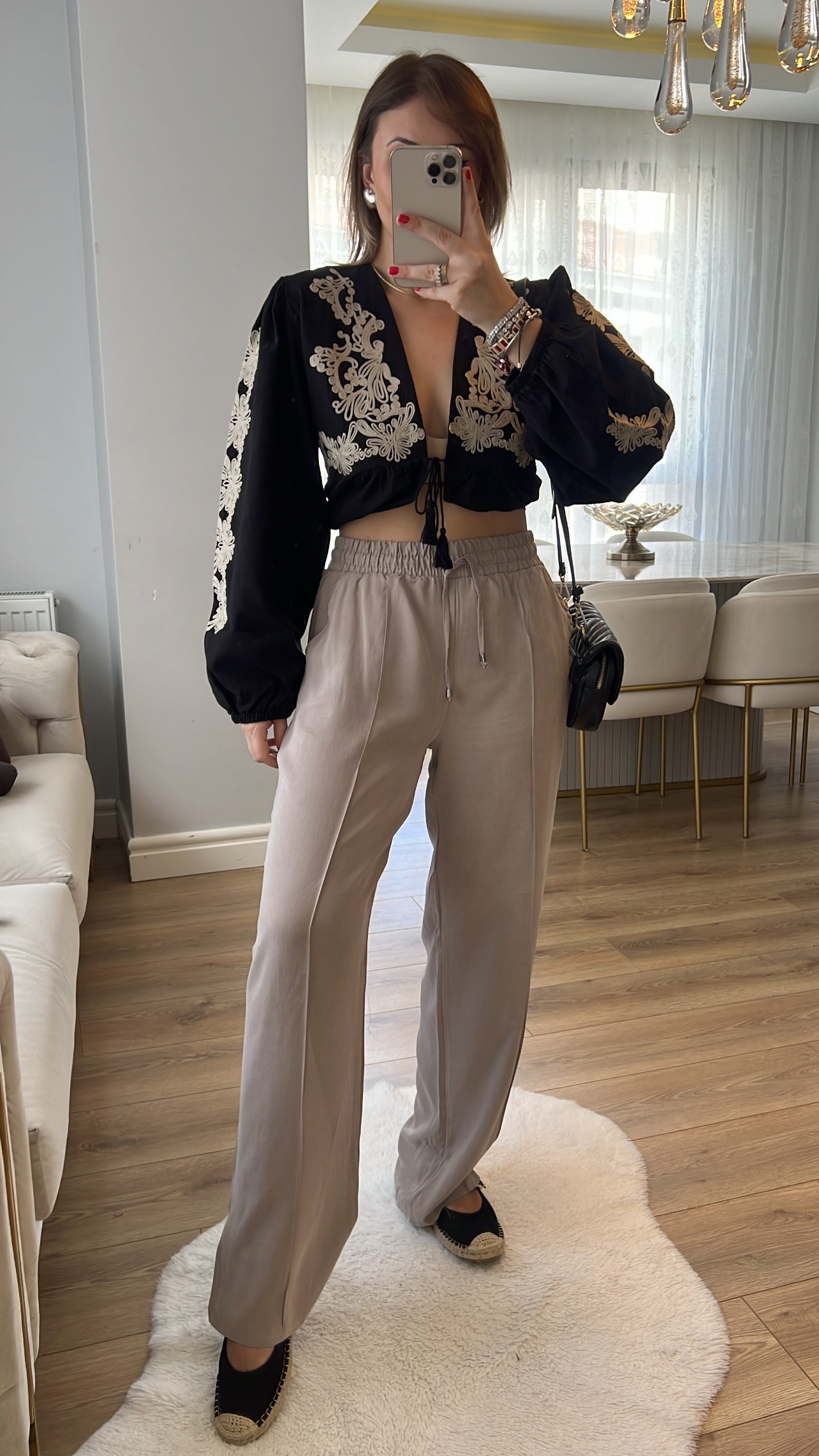 Pantaloni Massi Maro 100% Bumbac Modal