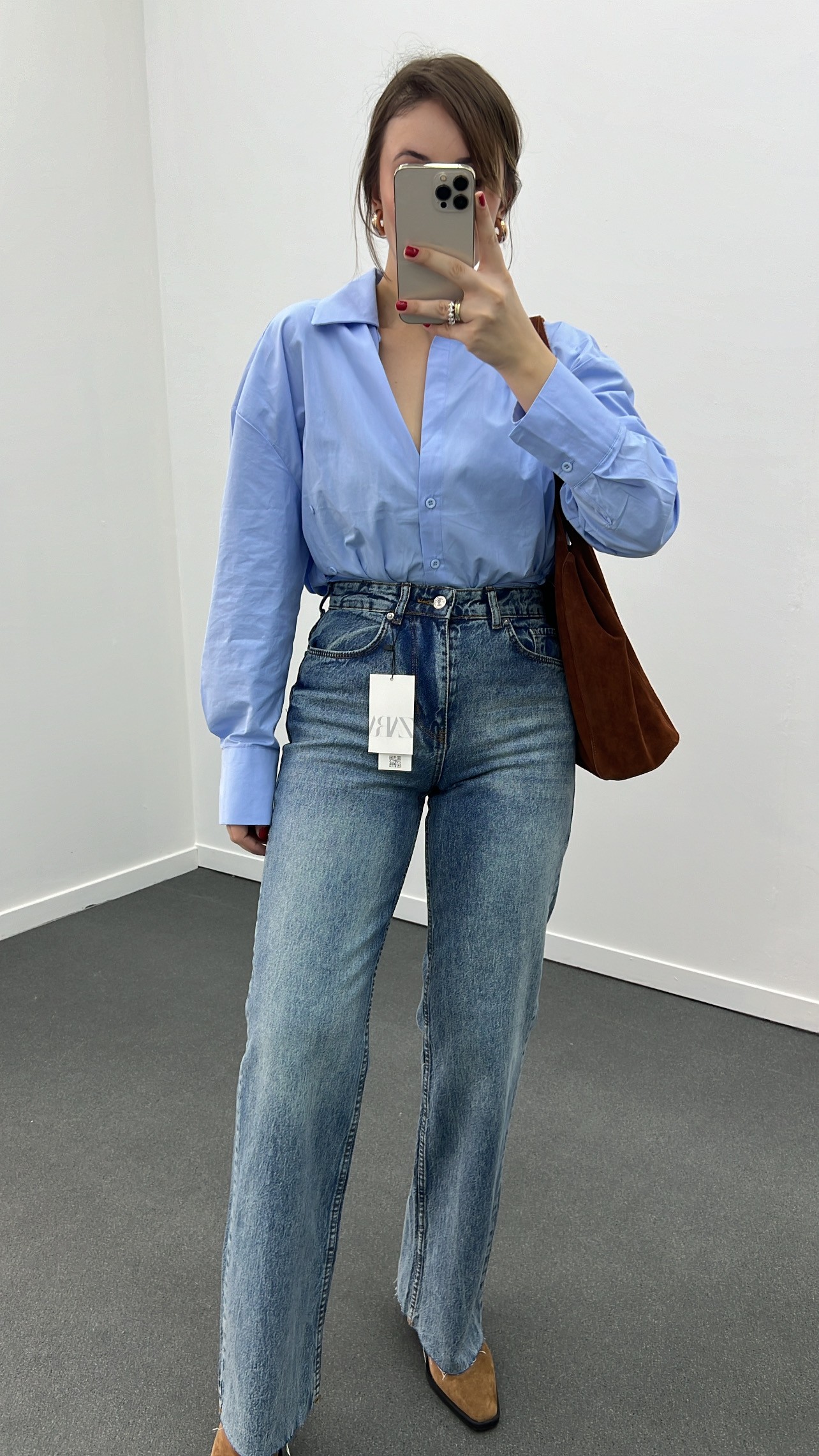 Roma Kot Yıkamalı Wide Leg Jeans