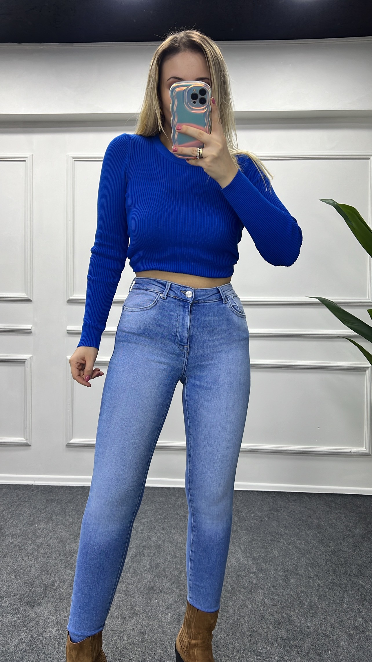 Only Açık Kot Renk Push-Up Toparlayıcı Skinny Jeans