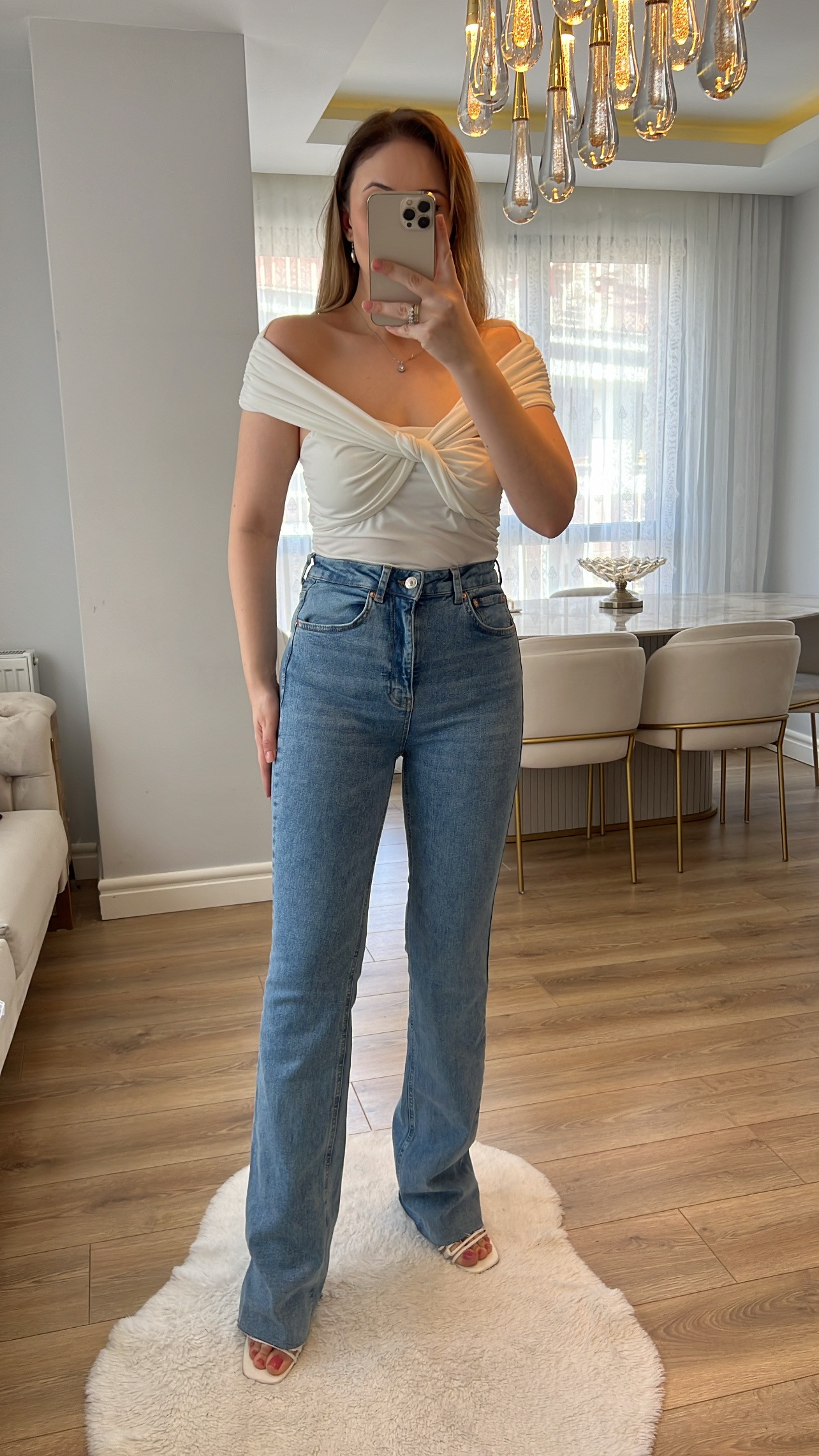 Sirena Süper Yüksek Bel Straight Leg Jeans