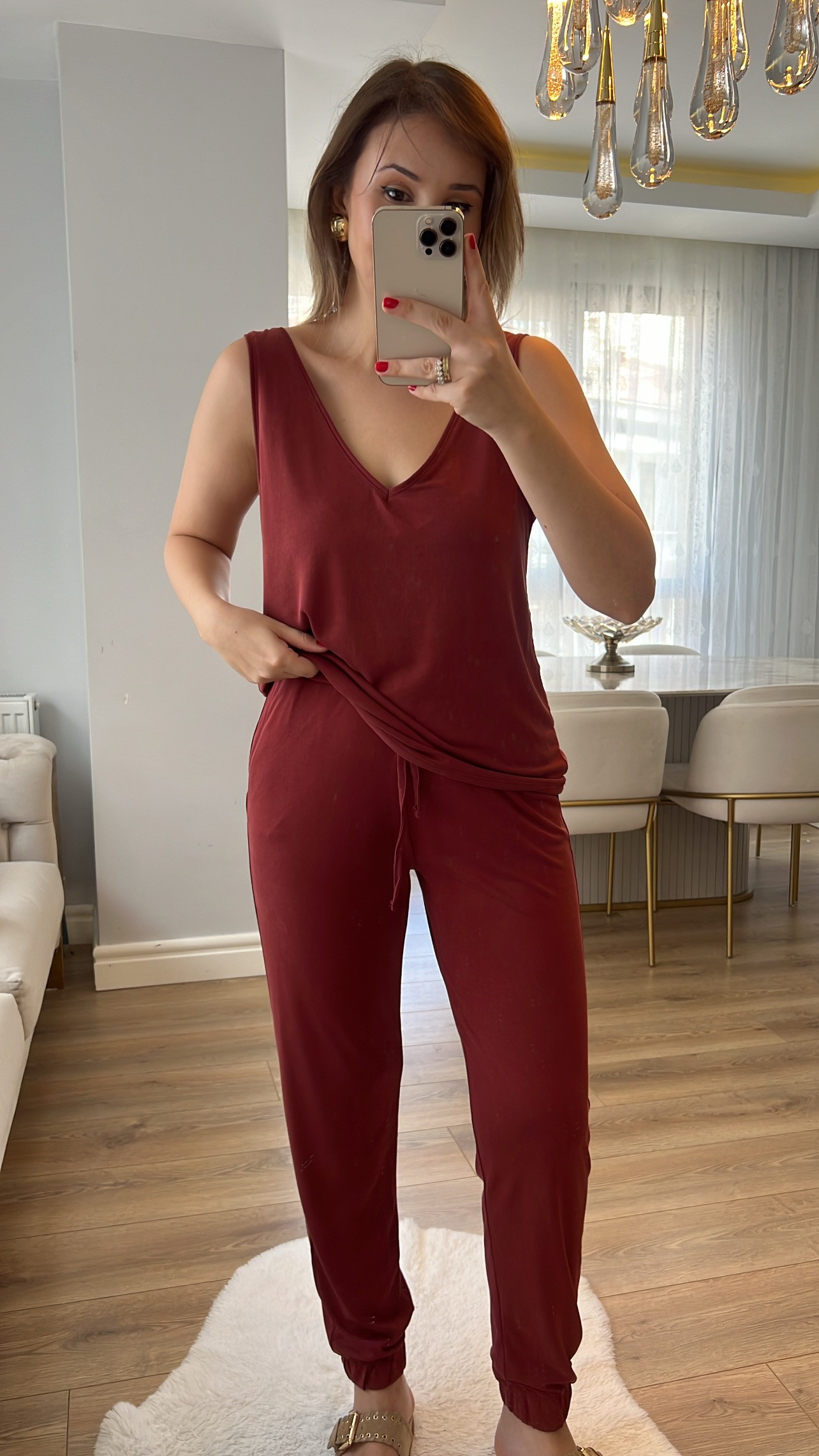 Set de țesături modal Oysh Tile Color V Atlet și Jogger