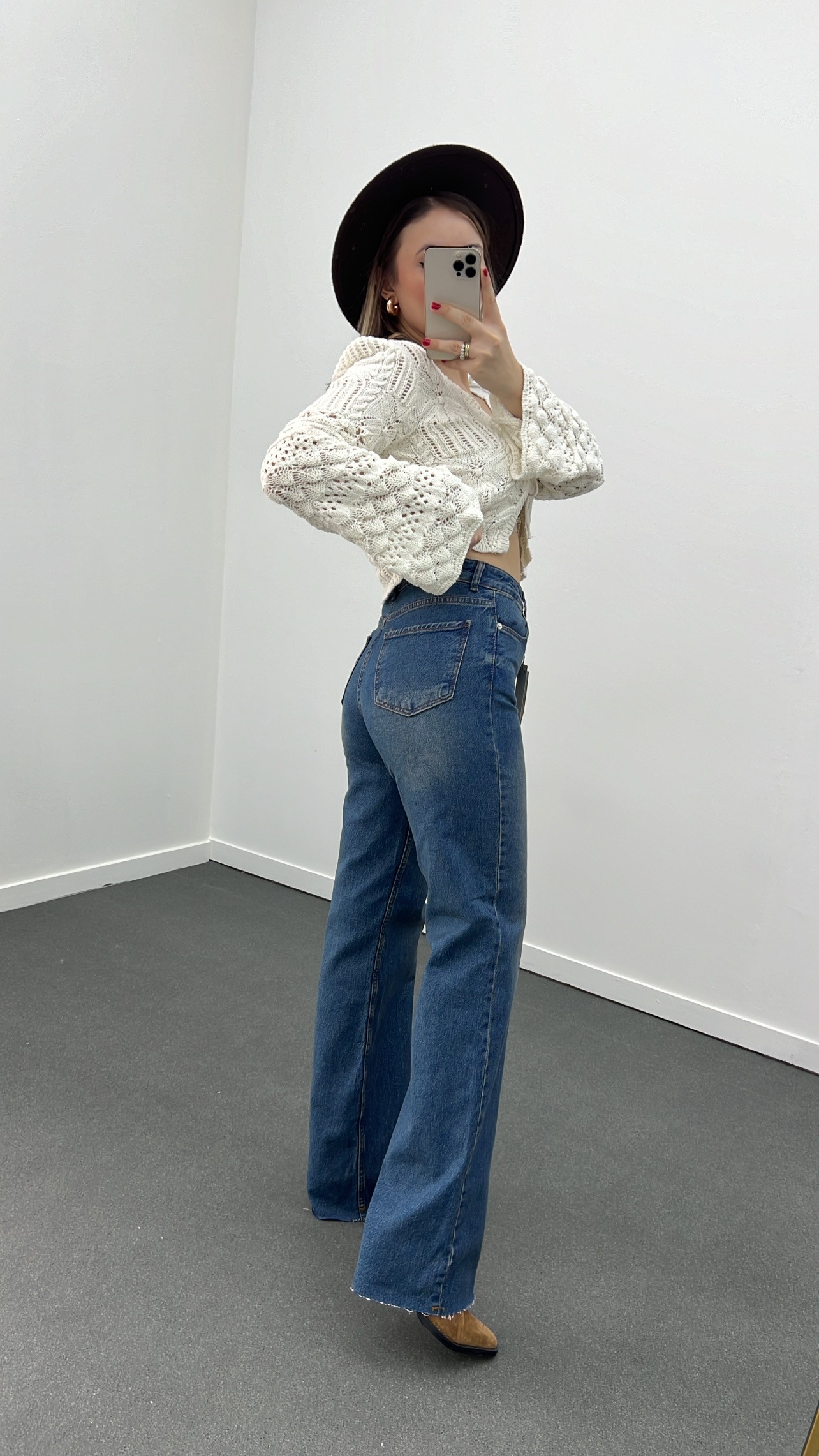 Roma Tint Yıkamalı Wide Leg Jeans