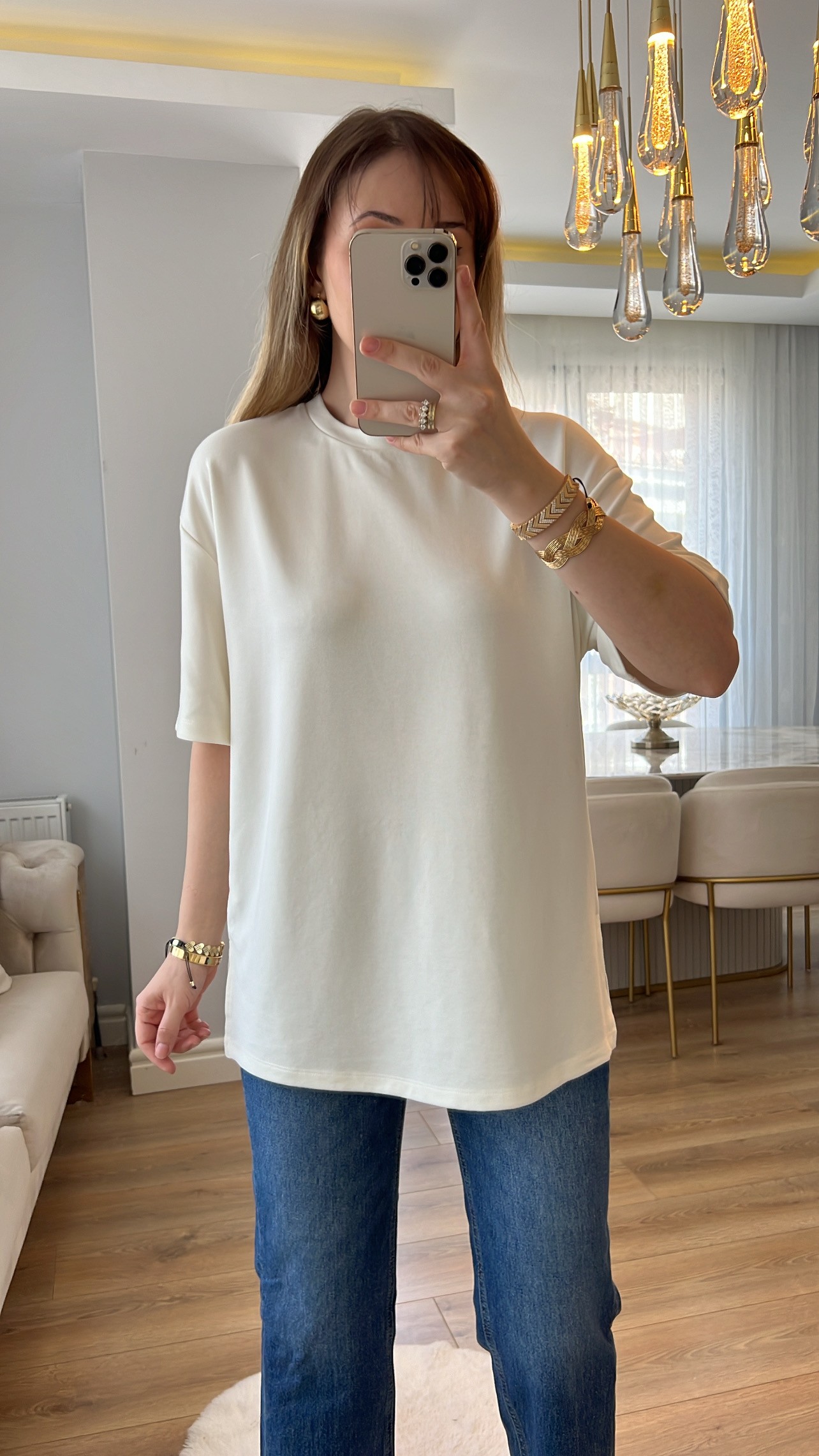 ZR Beyaz Likralı Tok Premium Tshirt