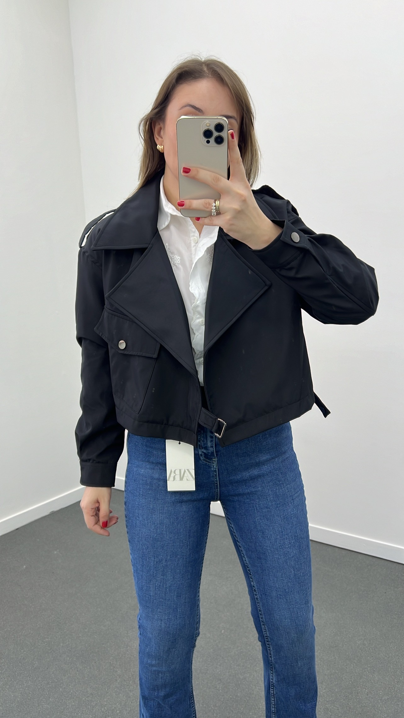 ZR Siyah Kruvaze Model Trenç