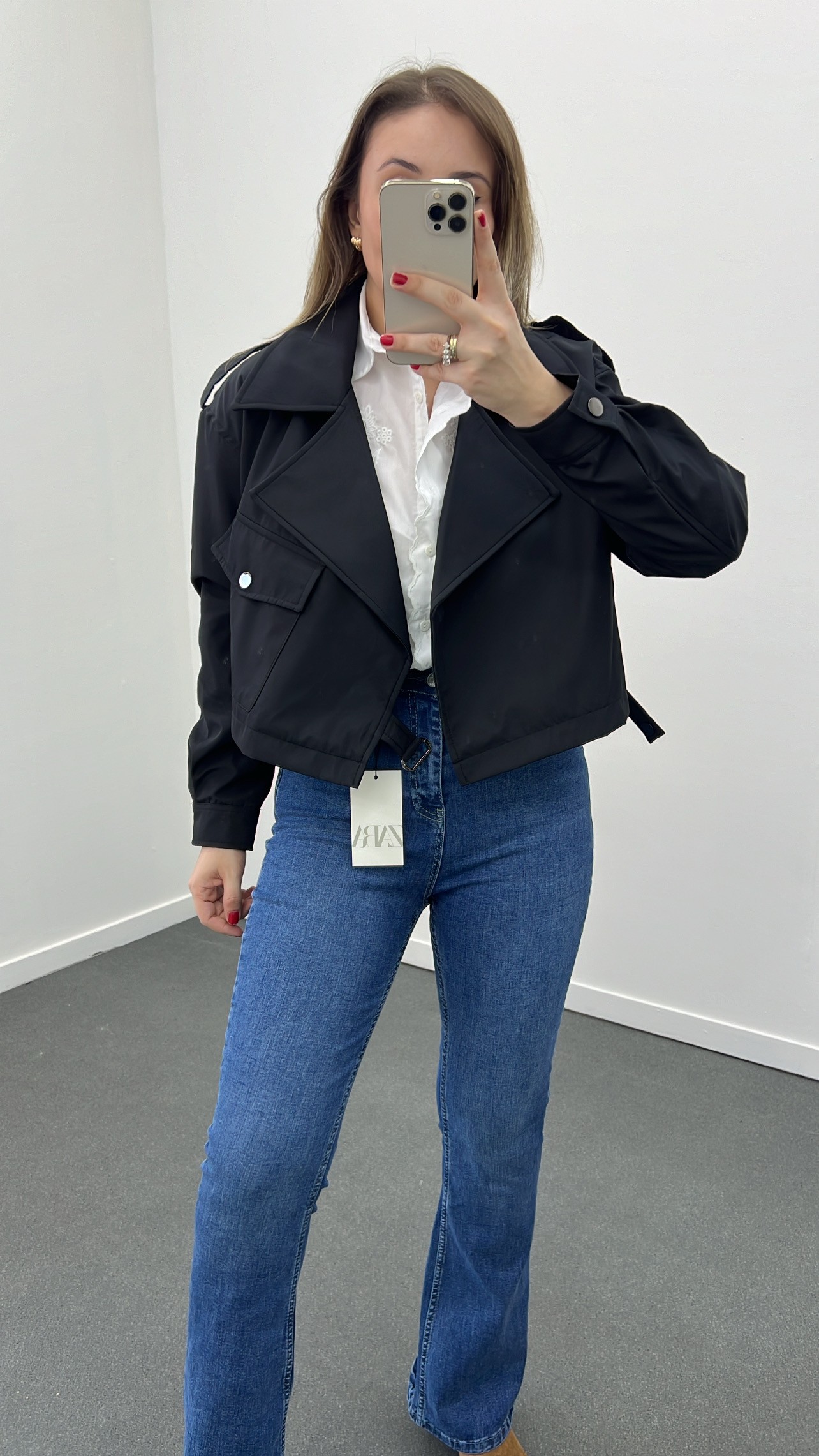 ZR Siyah Kruvaze Model Trenç
