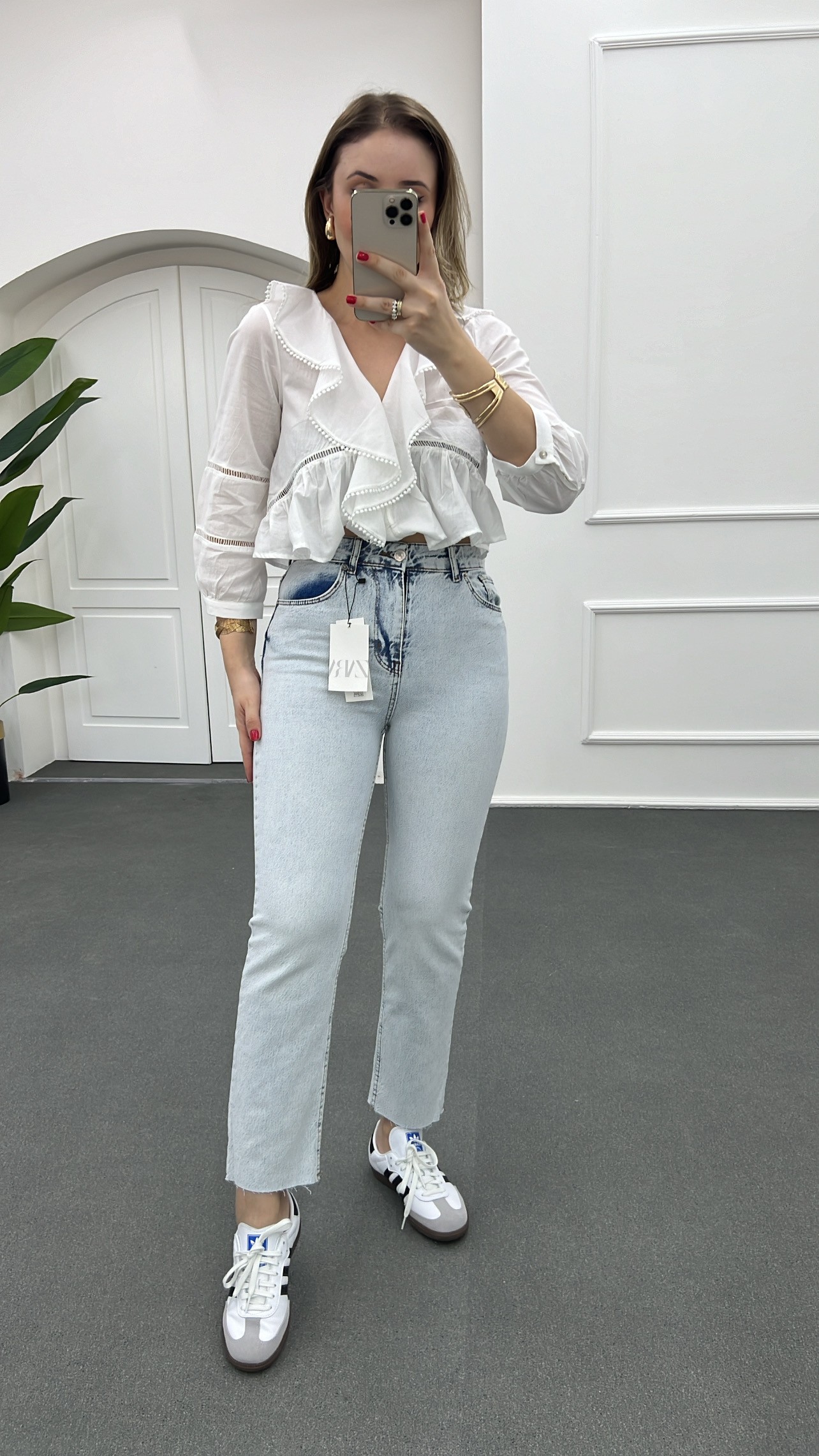 Juliet Buz Mavisi Yüksek Bel Slim Fit Jean