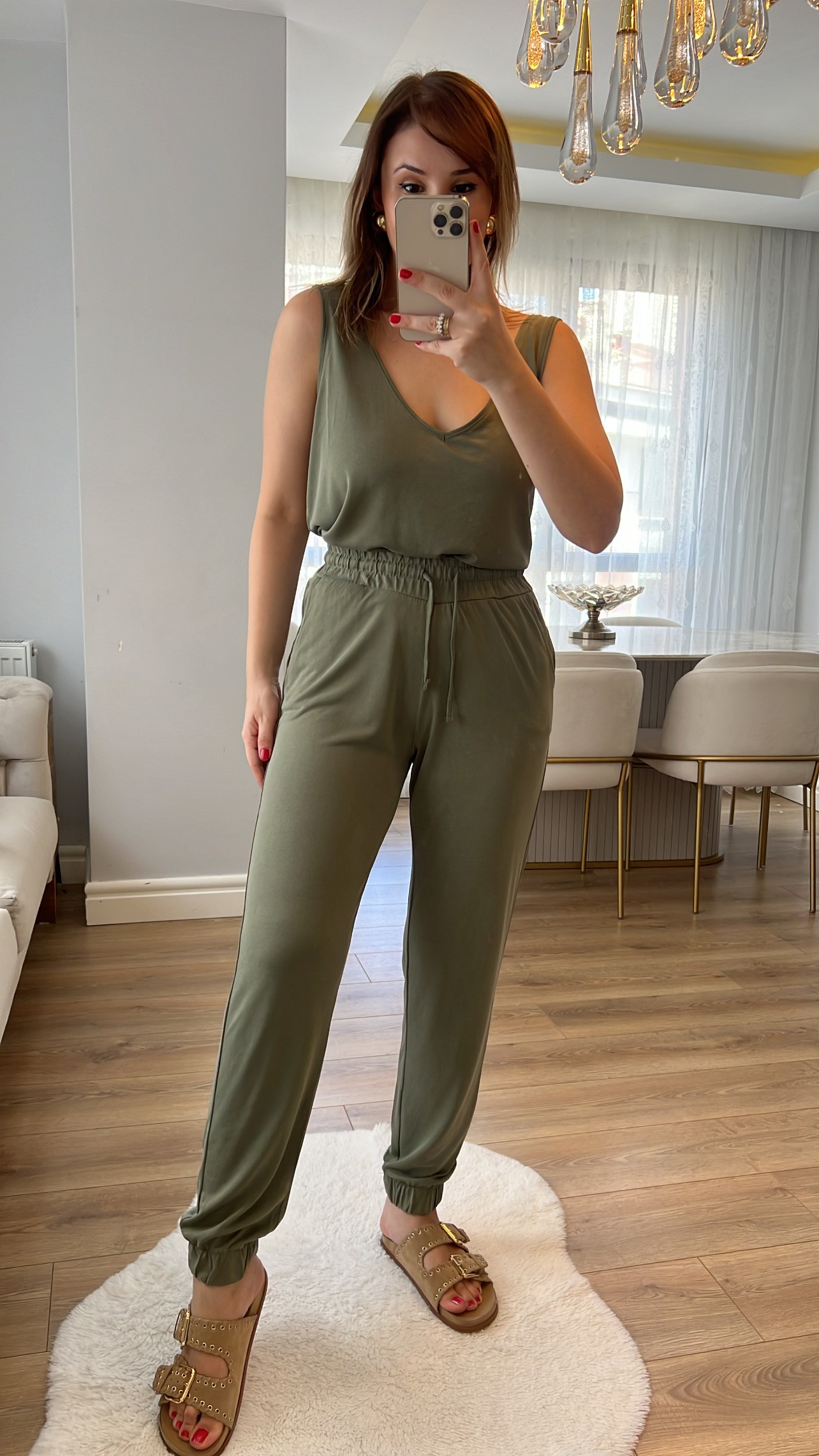 Set de țesături modal Oysh Green Color V pentru atleți și joggeri