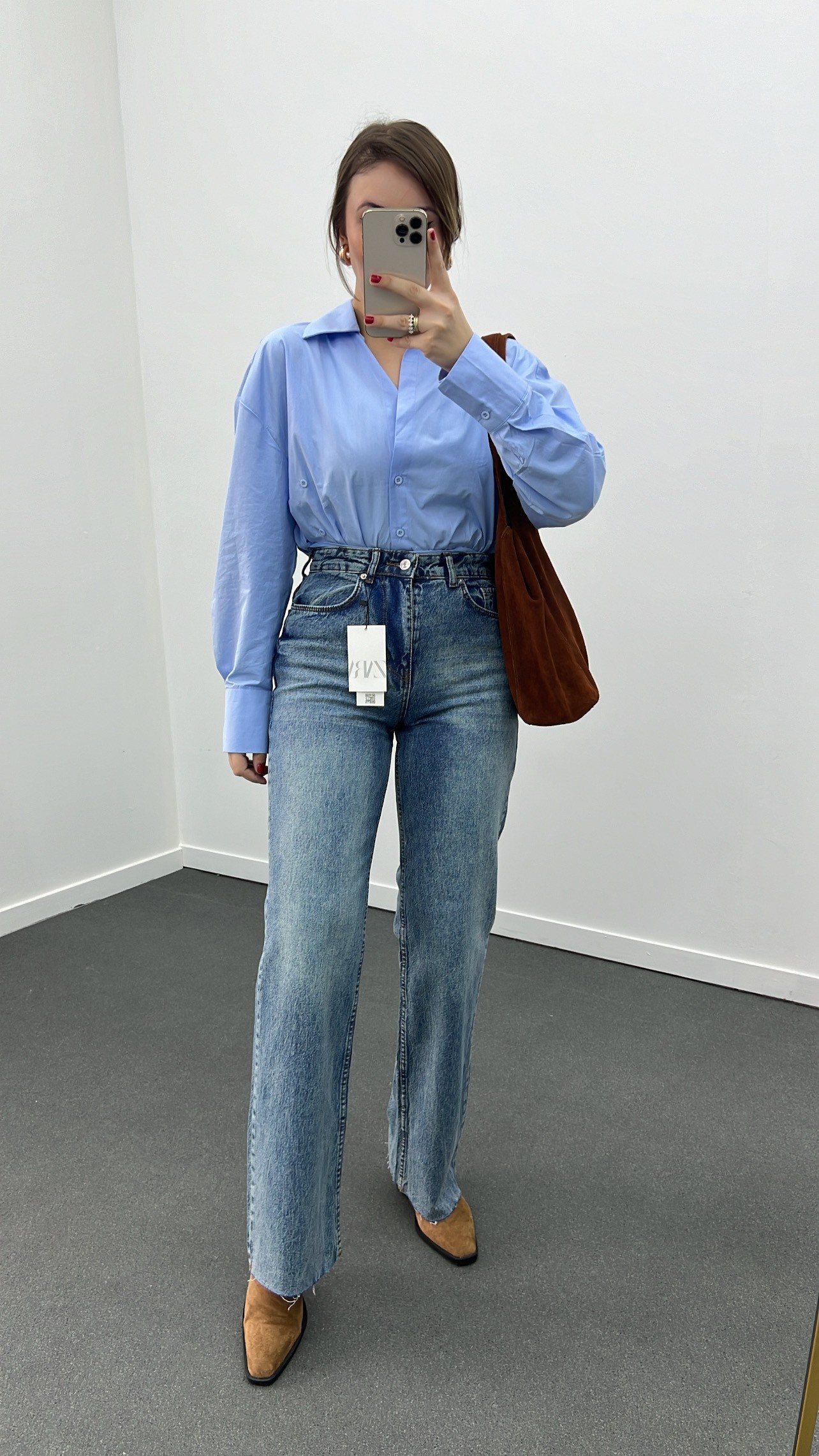 Roma Kot Yıkamalı Wide Leg Jeans