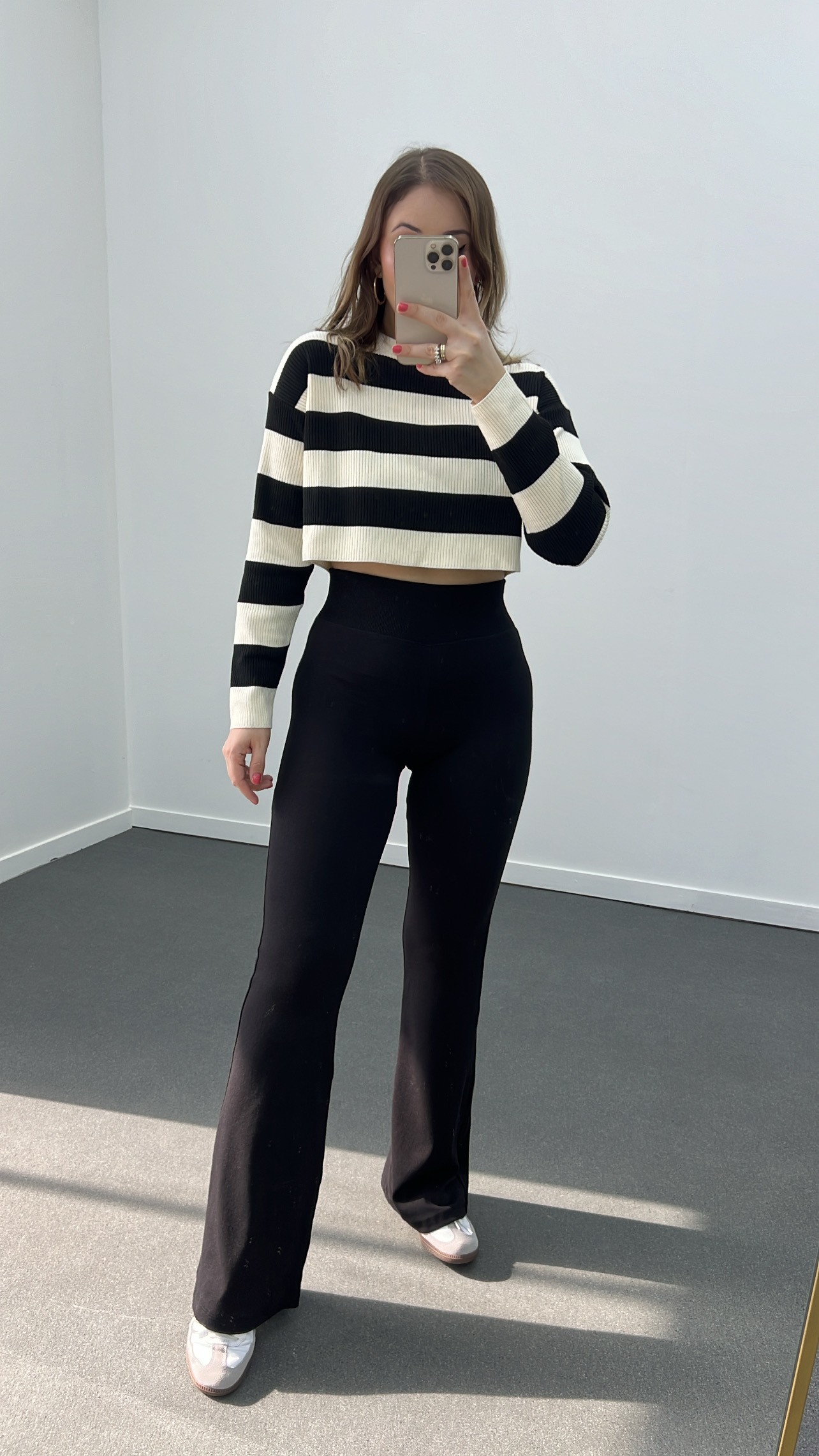 Tricotaje cu dungi Max Black Ecru