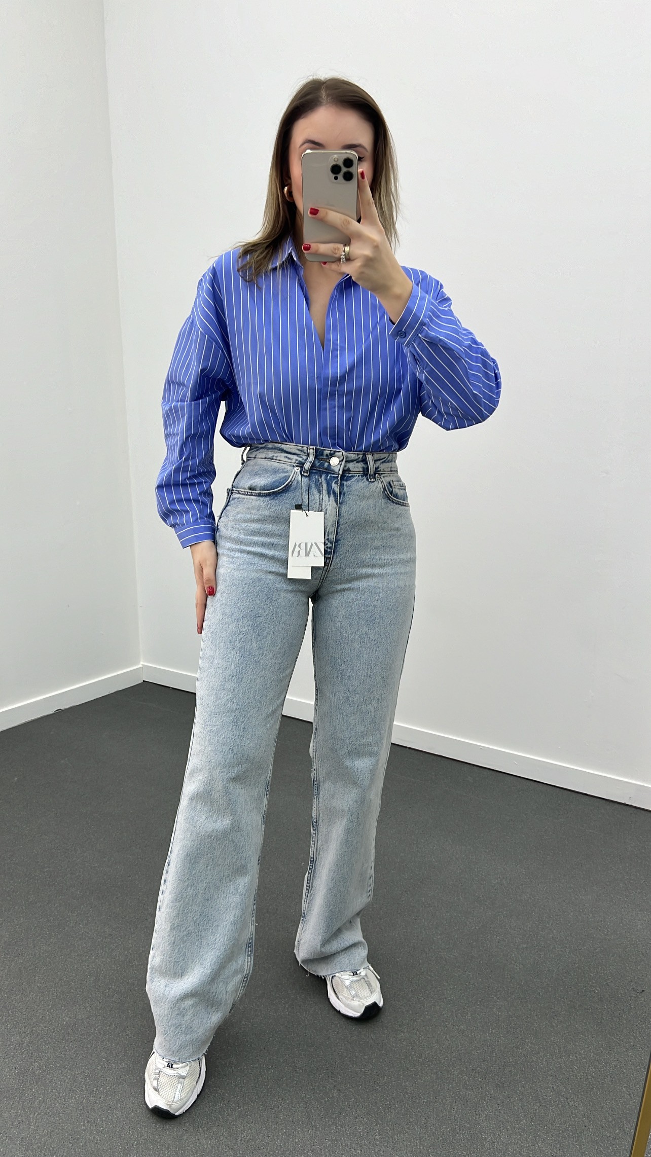 Roma Açık Kot Yıkamalı Wide Leg Jeans