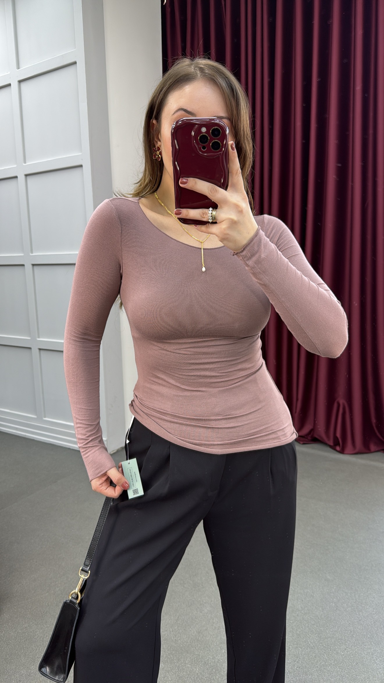 İntimi Soft Lila Kaşmir Bluz