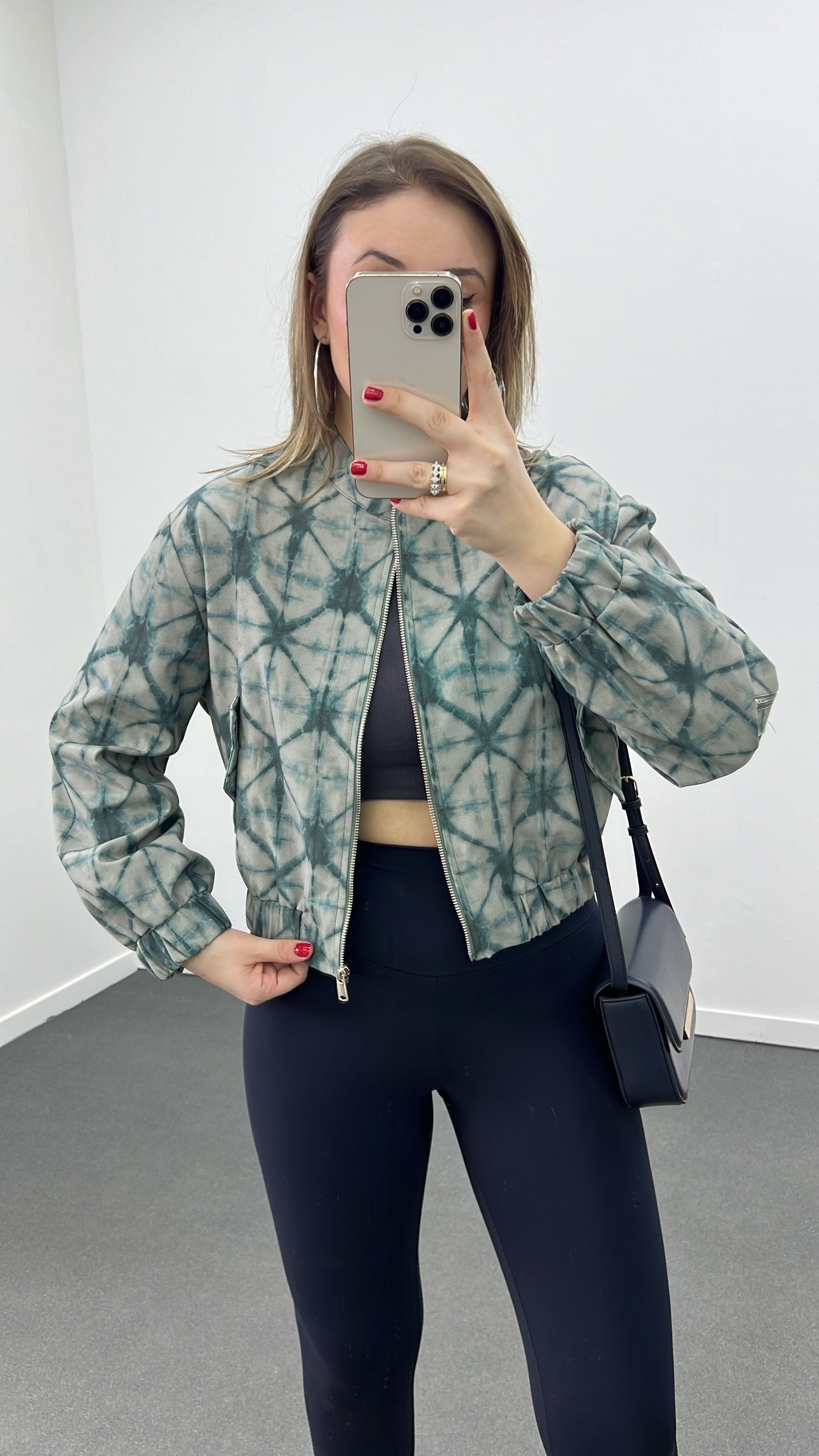 ZR Lacivert Yeşil Bomber Ceket