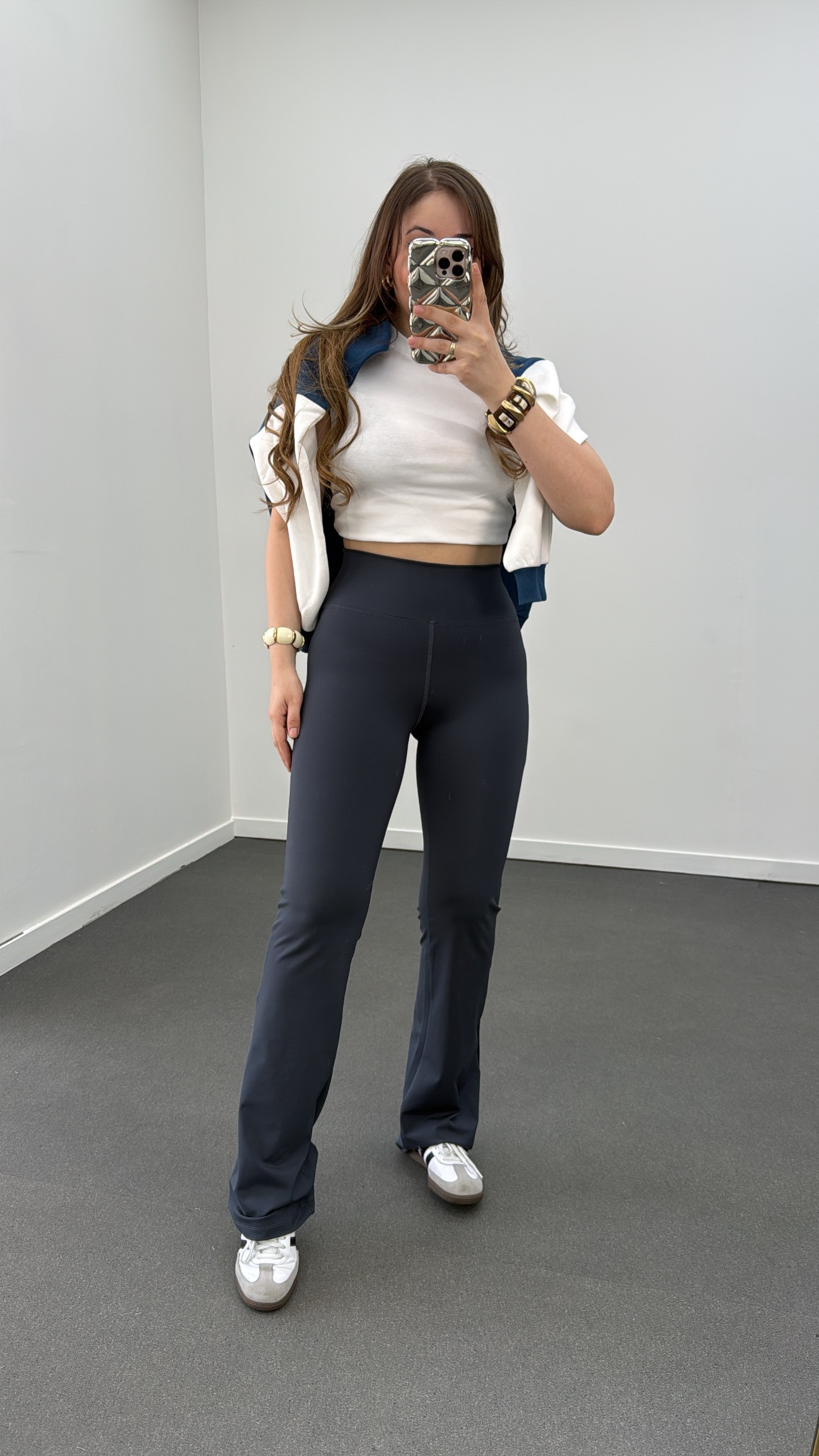 Hola Leggings spanioli super Lycra cu talie super înaltă gri