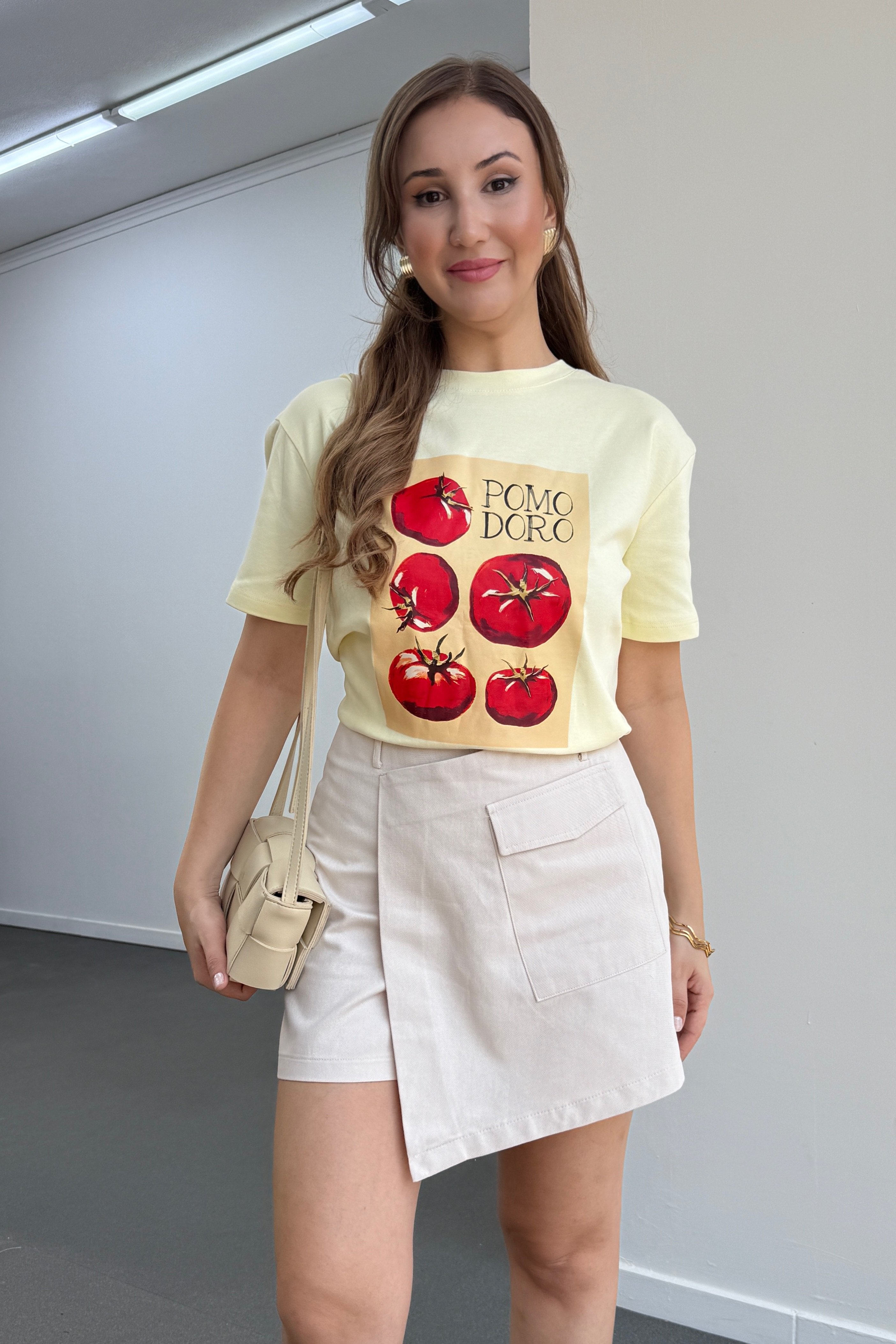 Pomodoro Baskılı %100 Pamuk Tshirt