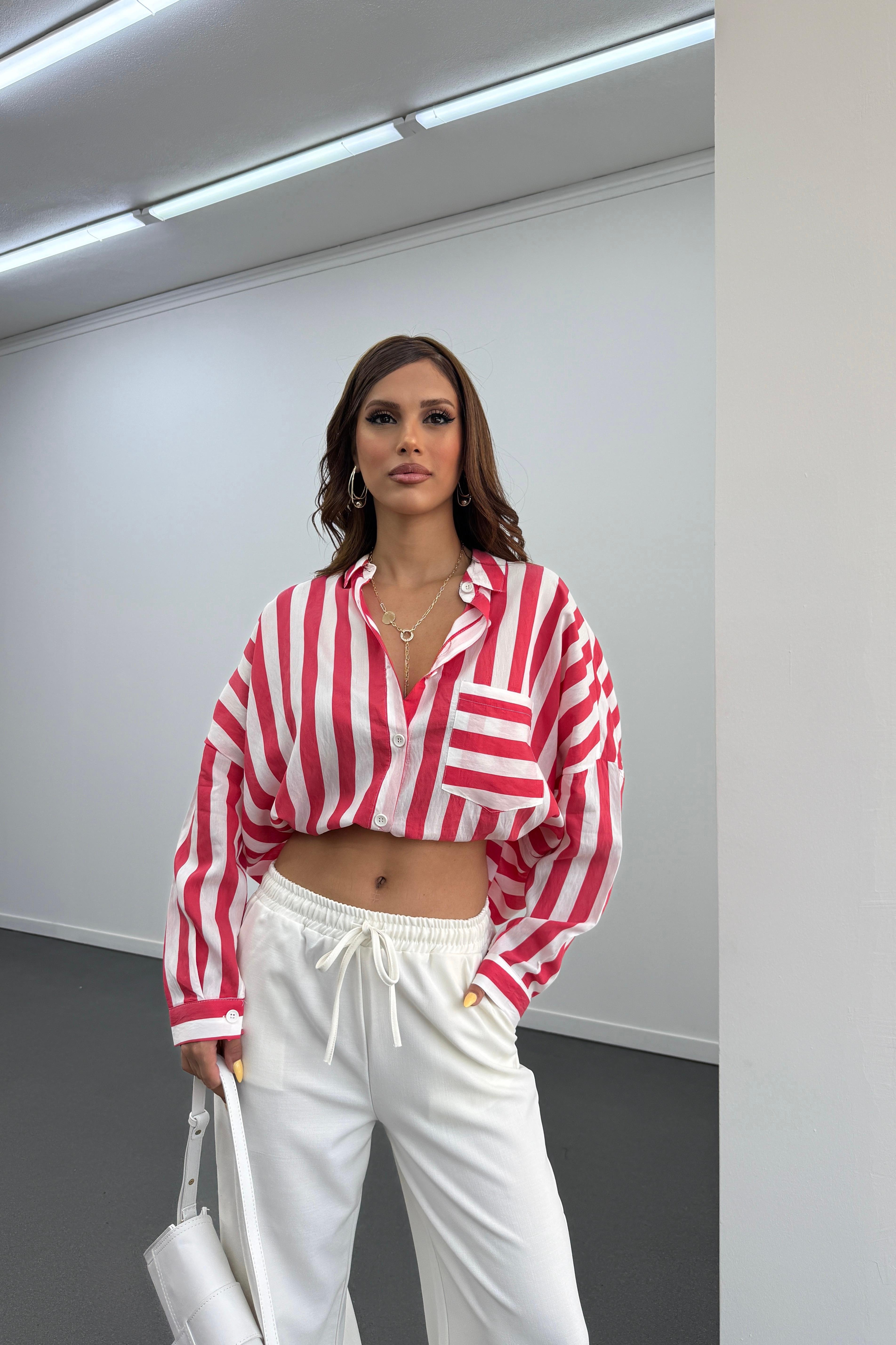 Asperina Ekru Keten Beli Lastikli Pantolon