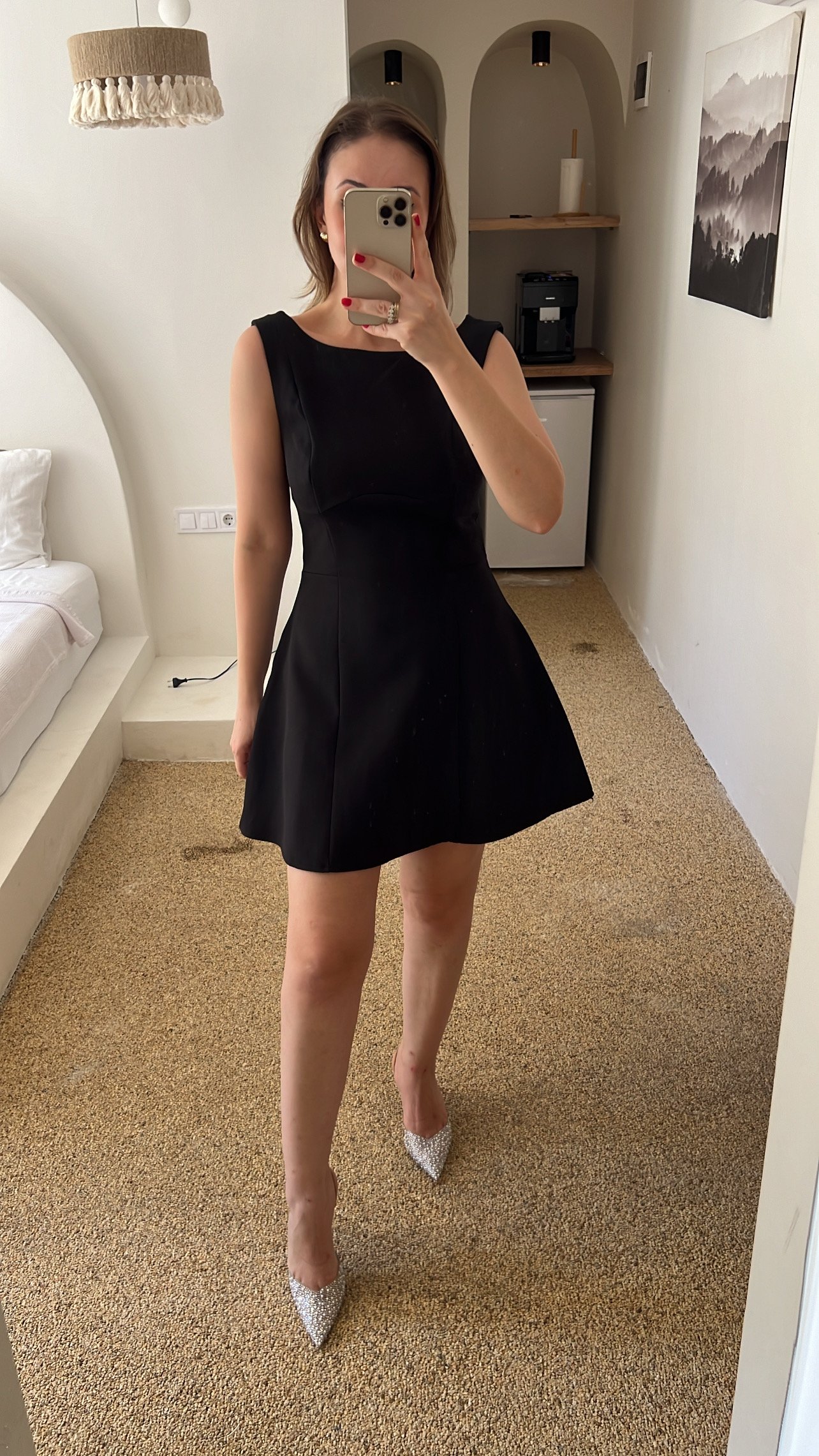 Margot Siyah Mini Elbise 