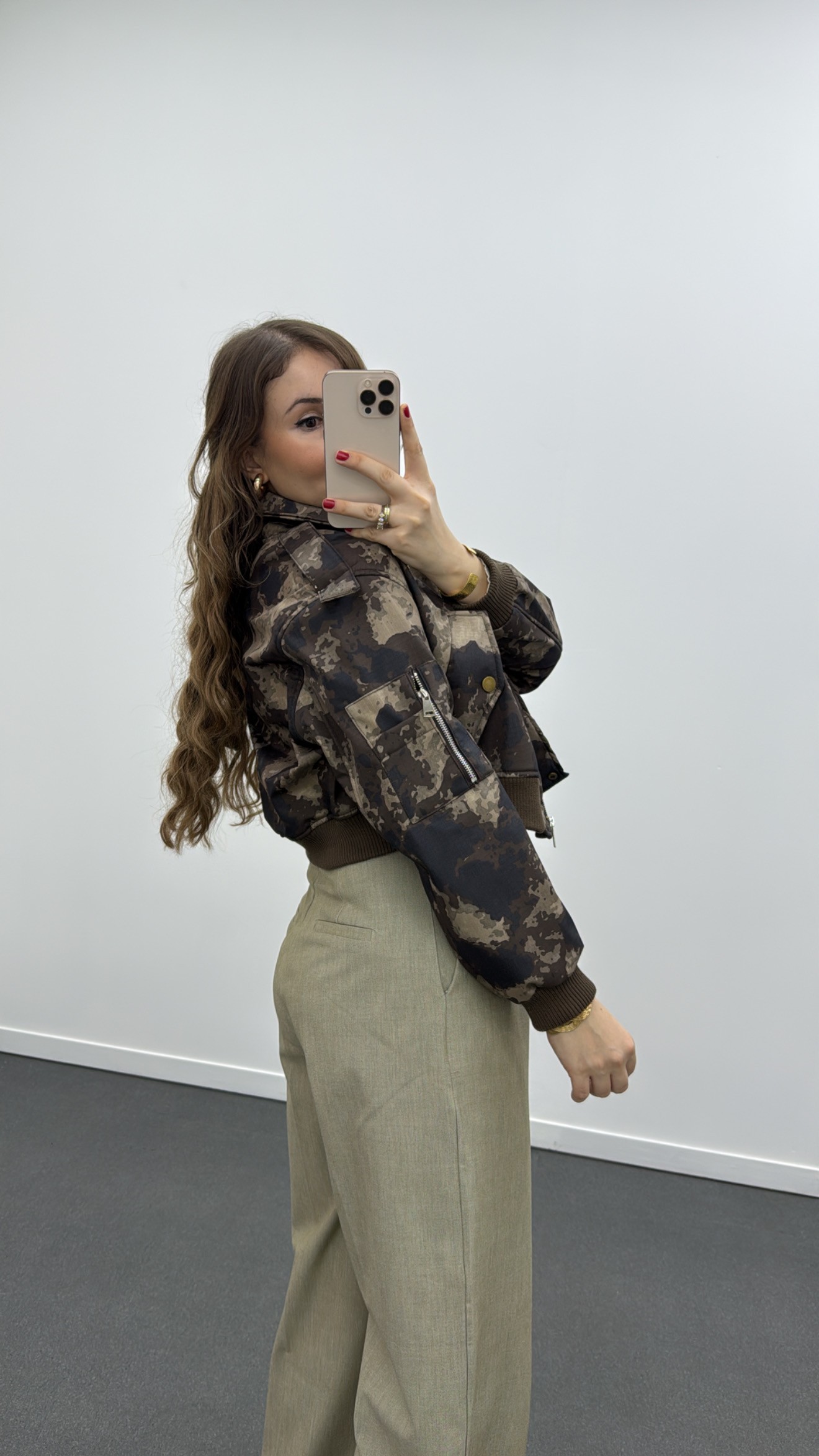 Palton cu model de camuflaj ZR