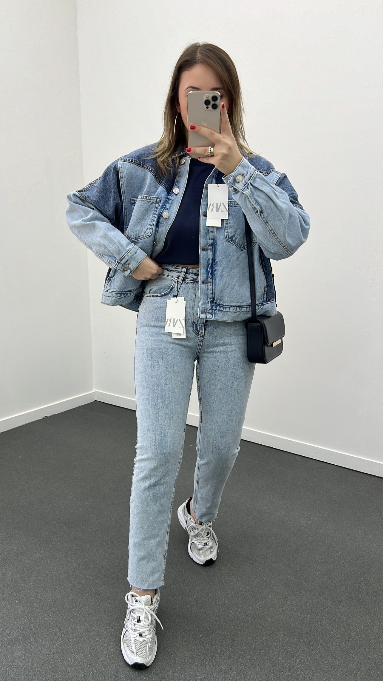 ZR Çift Renkli Denim Kot Ceket
