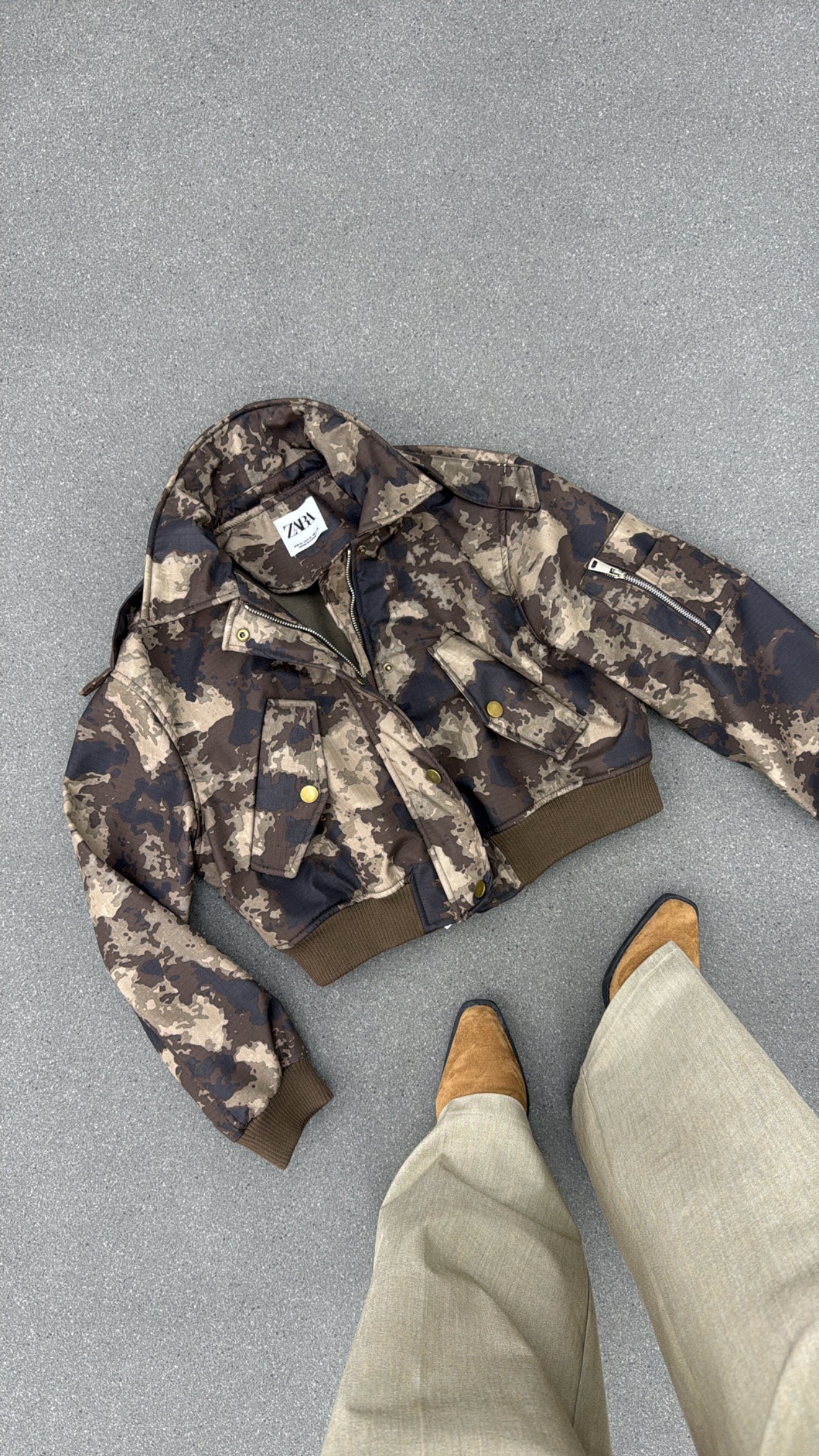 Palton cu model de camuflaj ZR