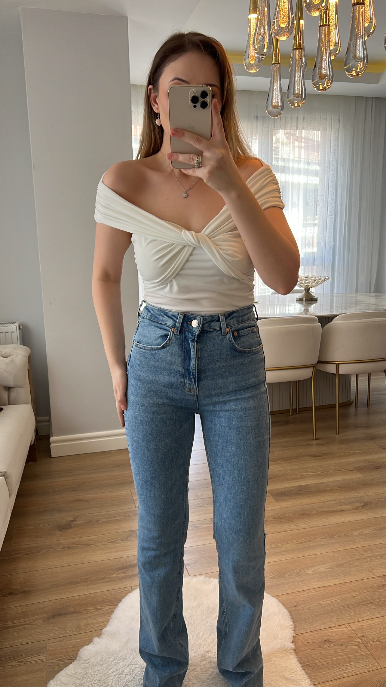 Sirena Süper Yüksek Bel Straight Leg Jeans