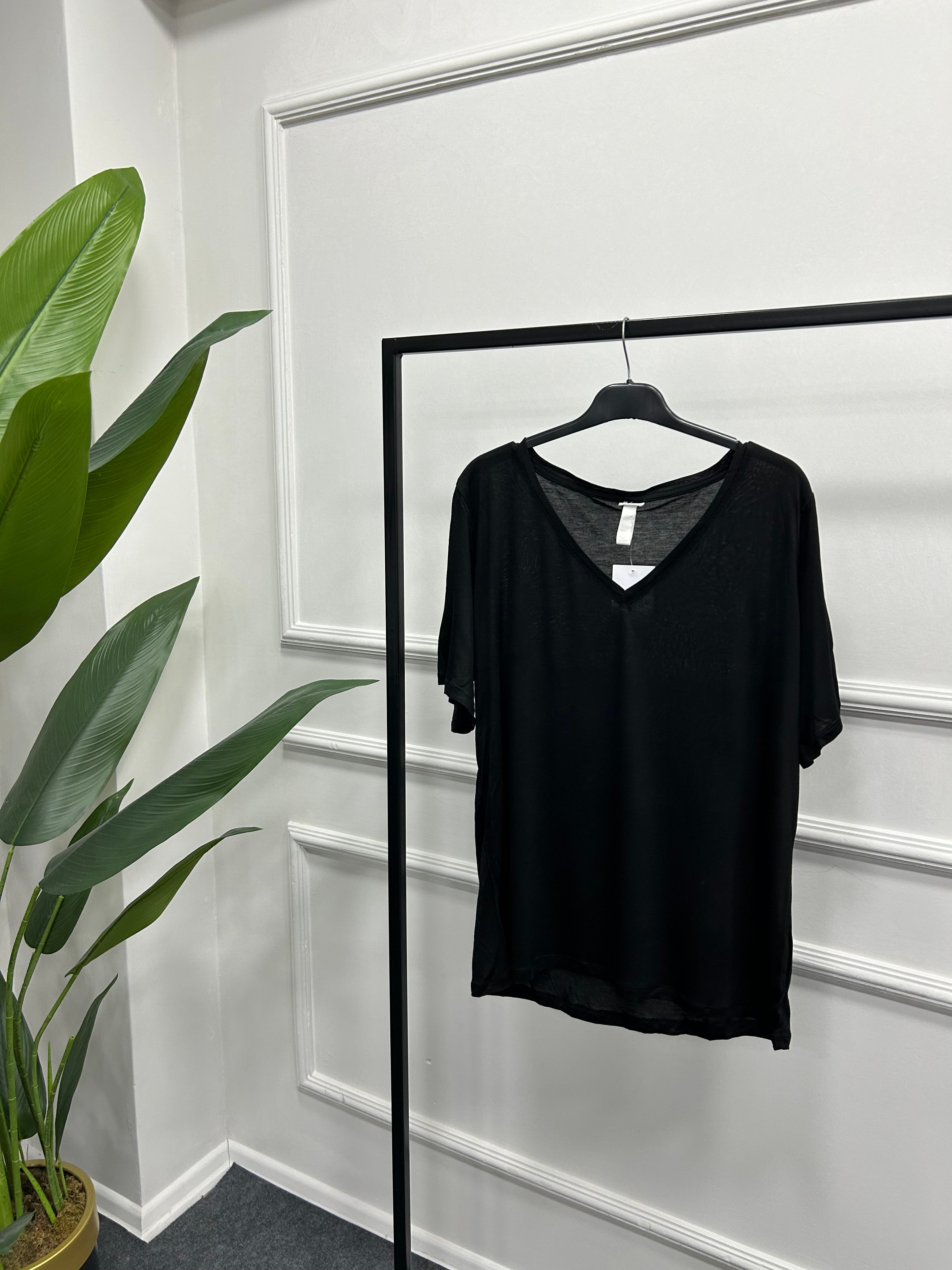 H&M Siyah Basic Tshirt DFL