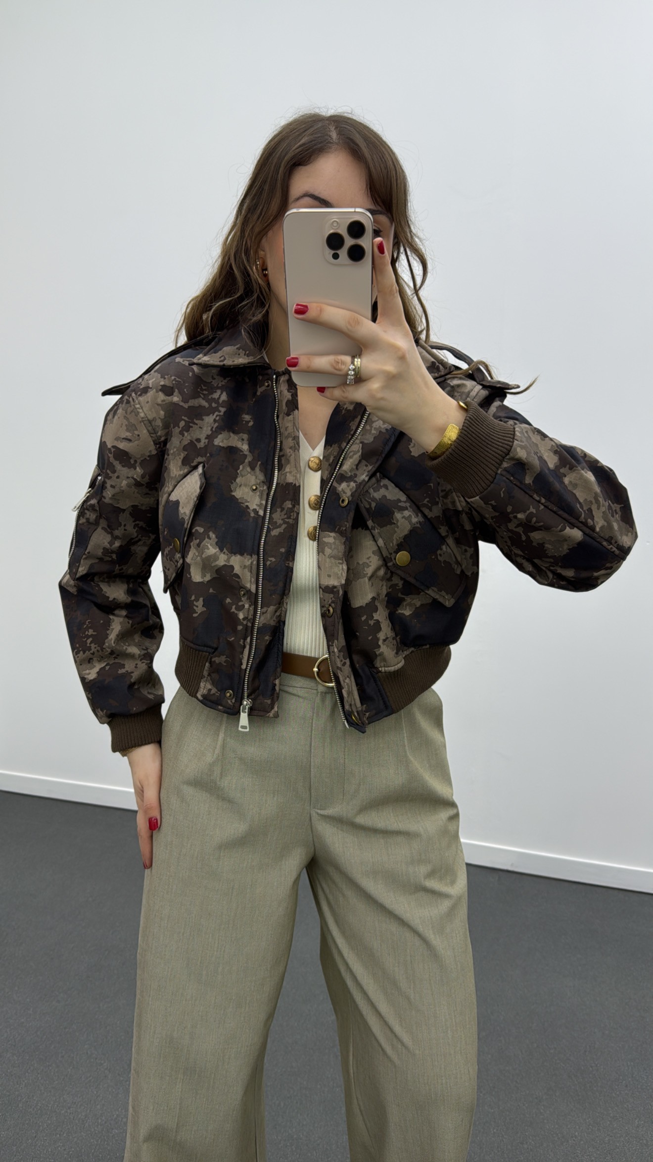 Palton cu model de camuflaj ZR