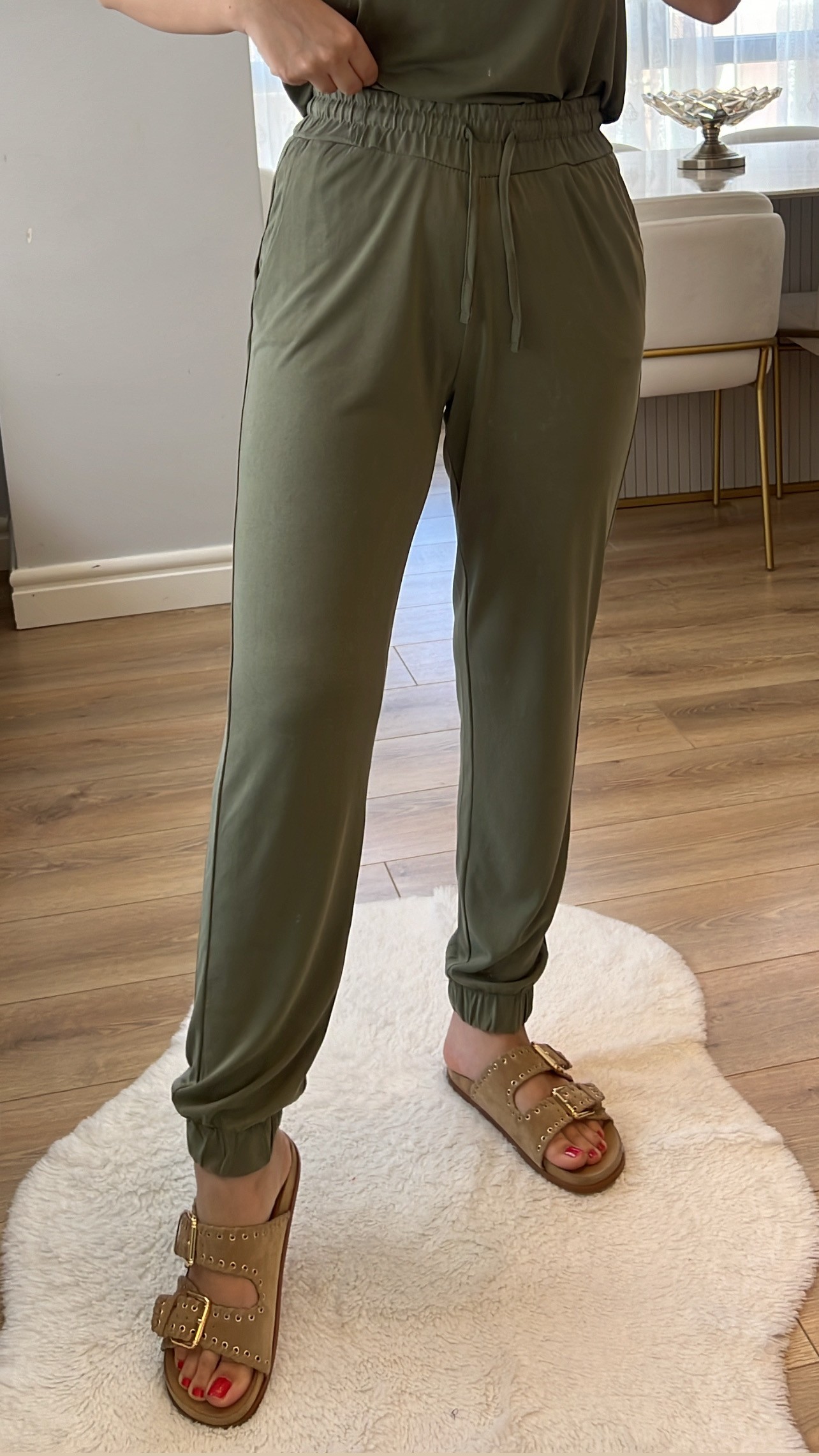 Set de țesături modal Oysh Green Color V pentru atleți și joggeri