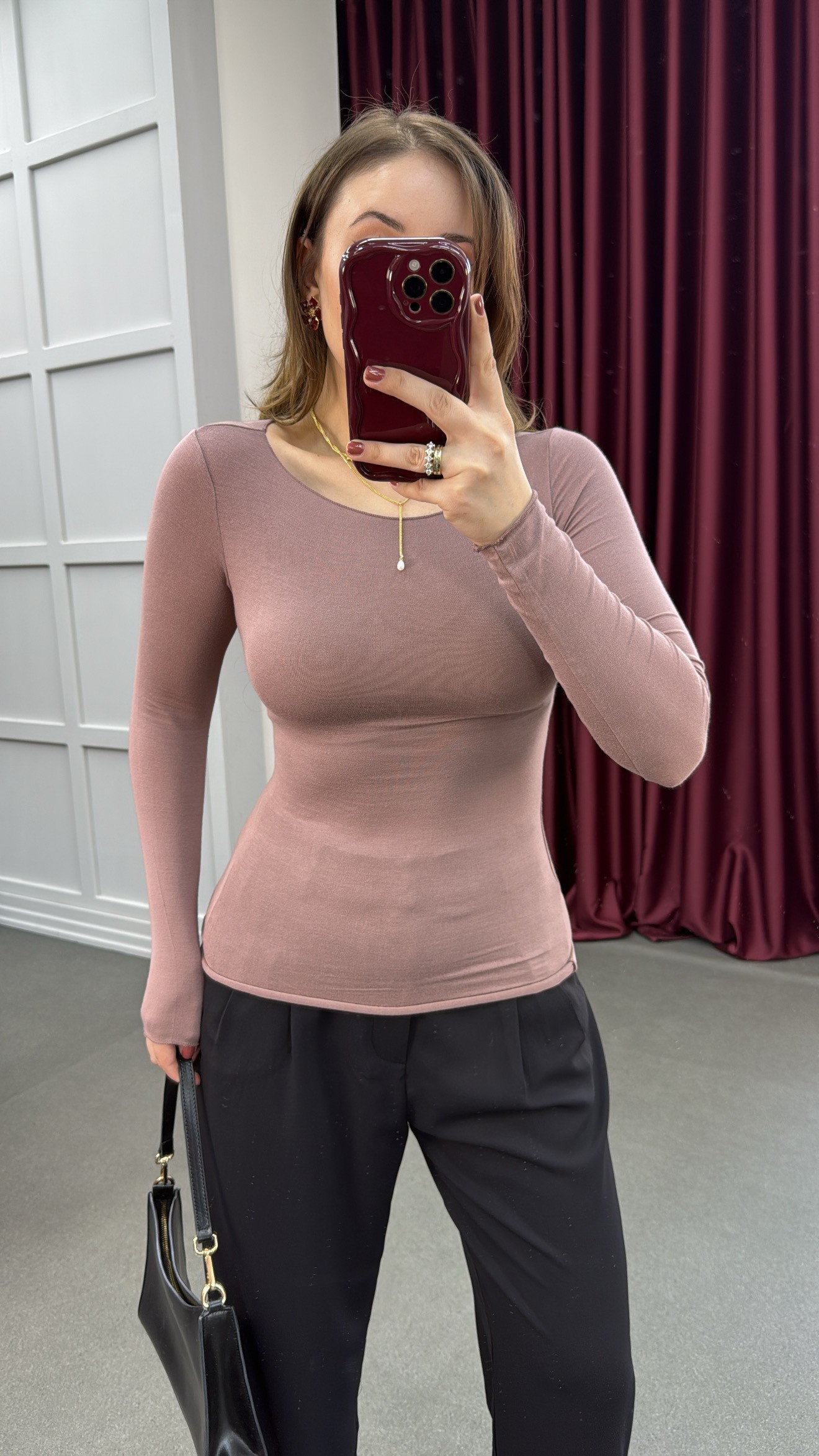 İntimi Soft Lila Kaşmir Bluz