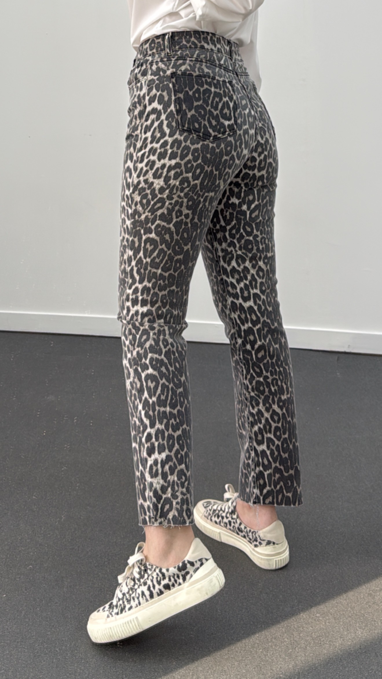 Juliet Leopar Kot Yüksek Bel Slim Fit Jean
