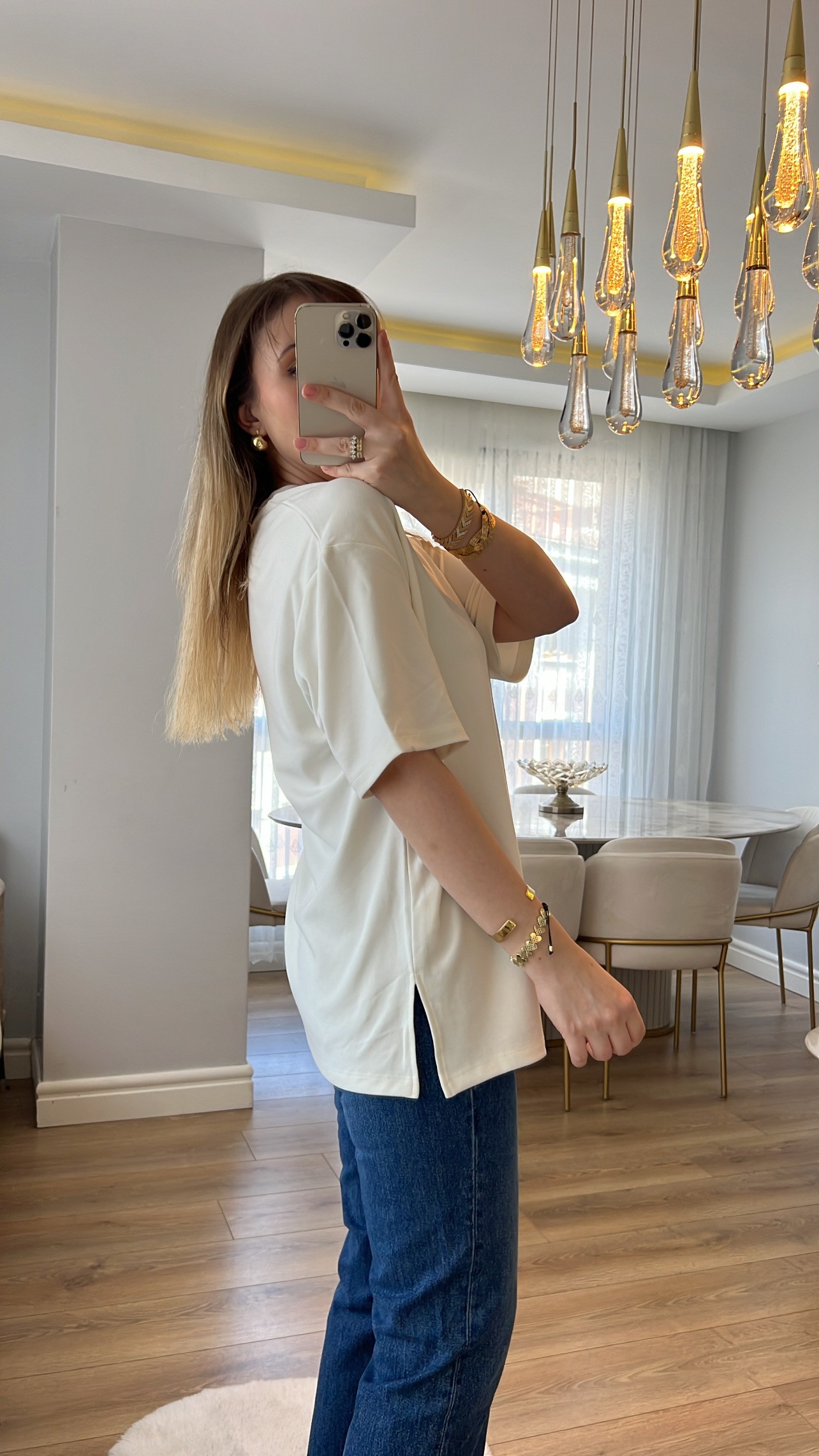 ZR Beyaz Likralı Tok Premium Tshirt