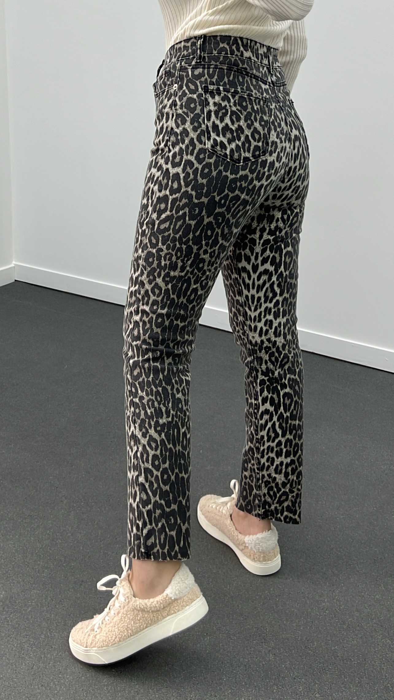 Juliet Leopar Kot Yüksek Bel Slim Fit Jean