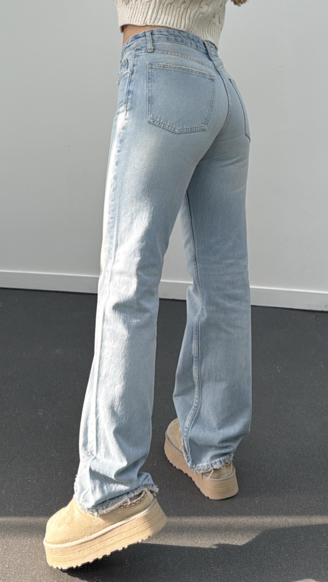 Chicago Açık Yıkamalı Wide Leg Jeans
