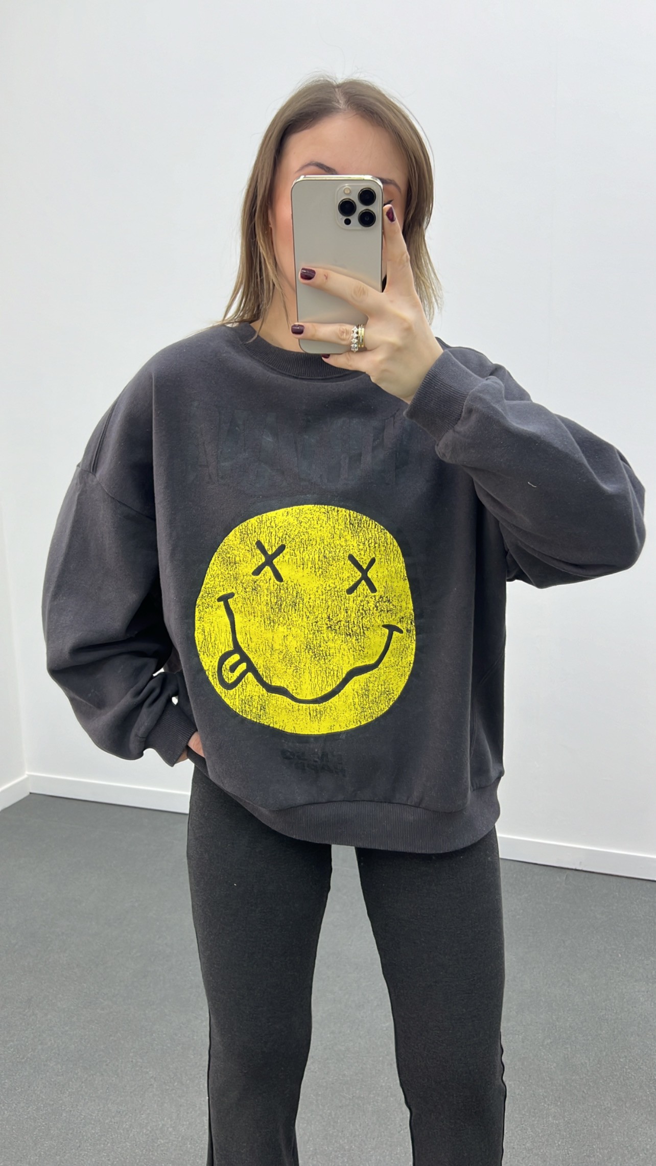 Nirvana Soluk Efektli Sweatshirt