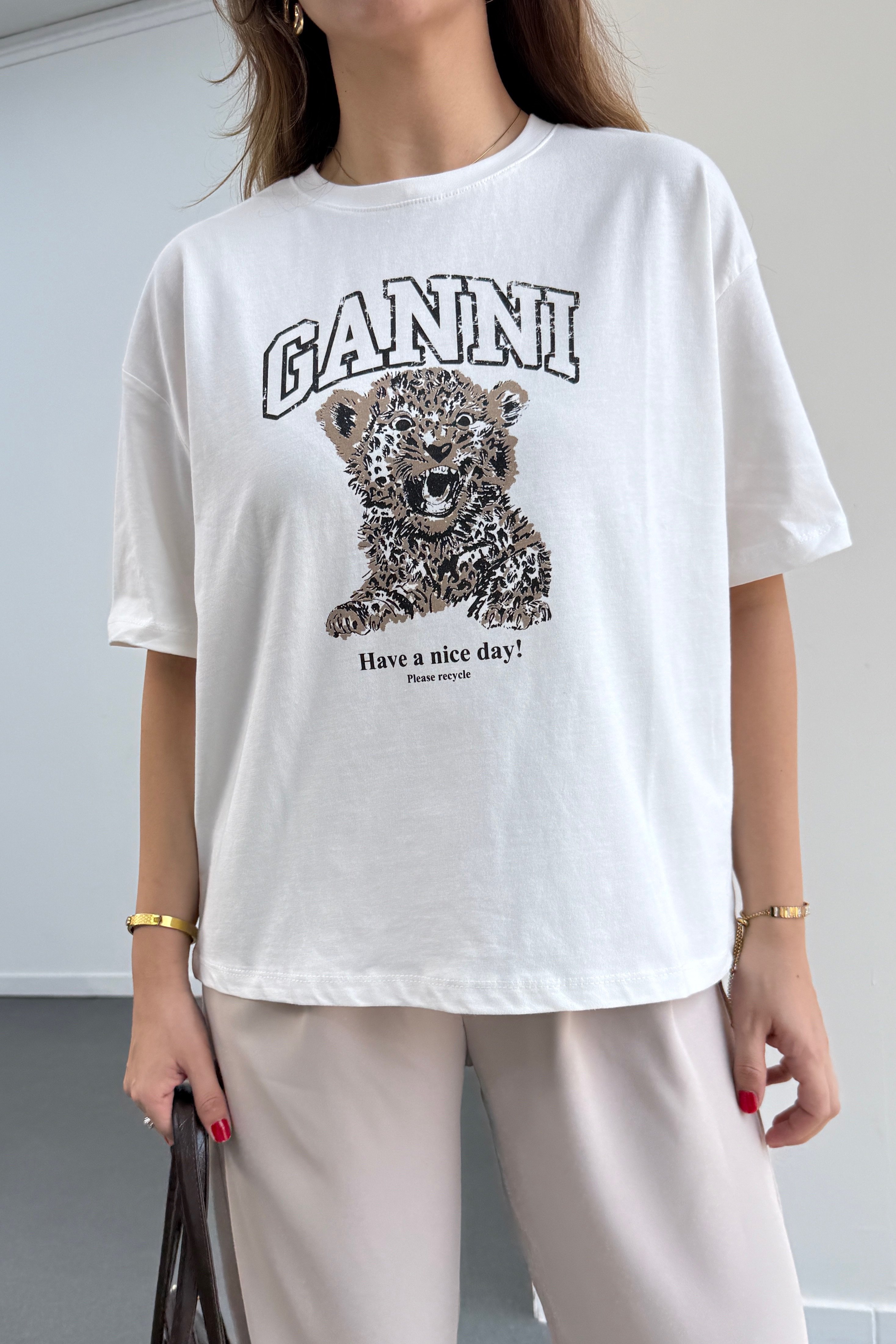 Gannı Baskılı %100 Pamuk Tshirt
