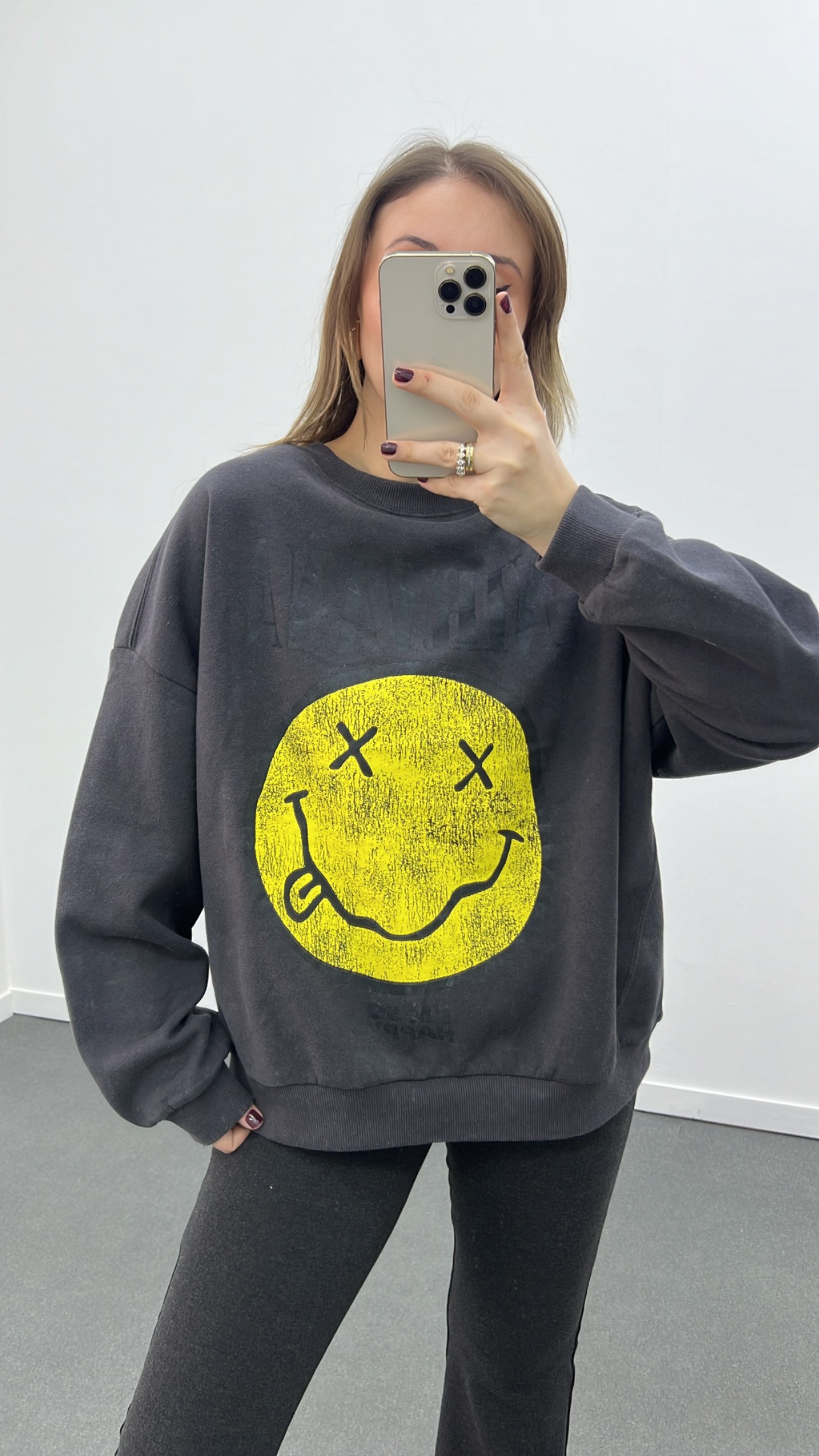 Nirvana Soluk Efektli Sweatshirt