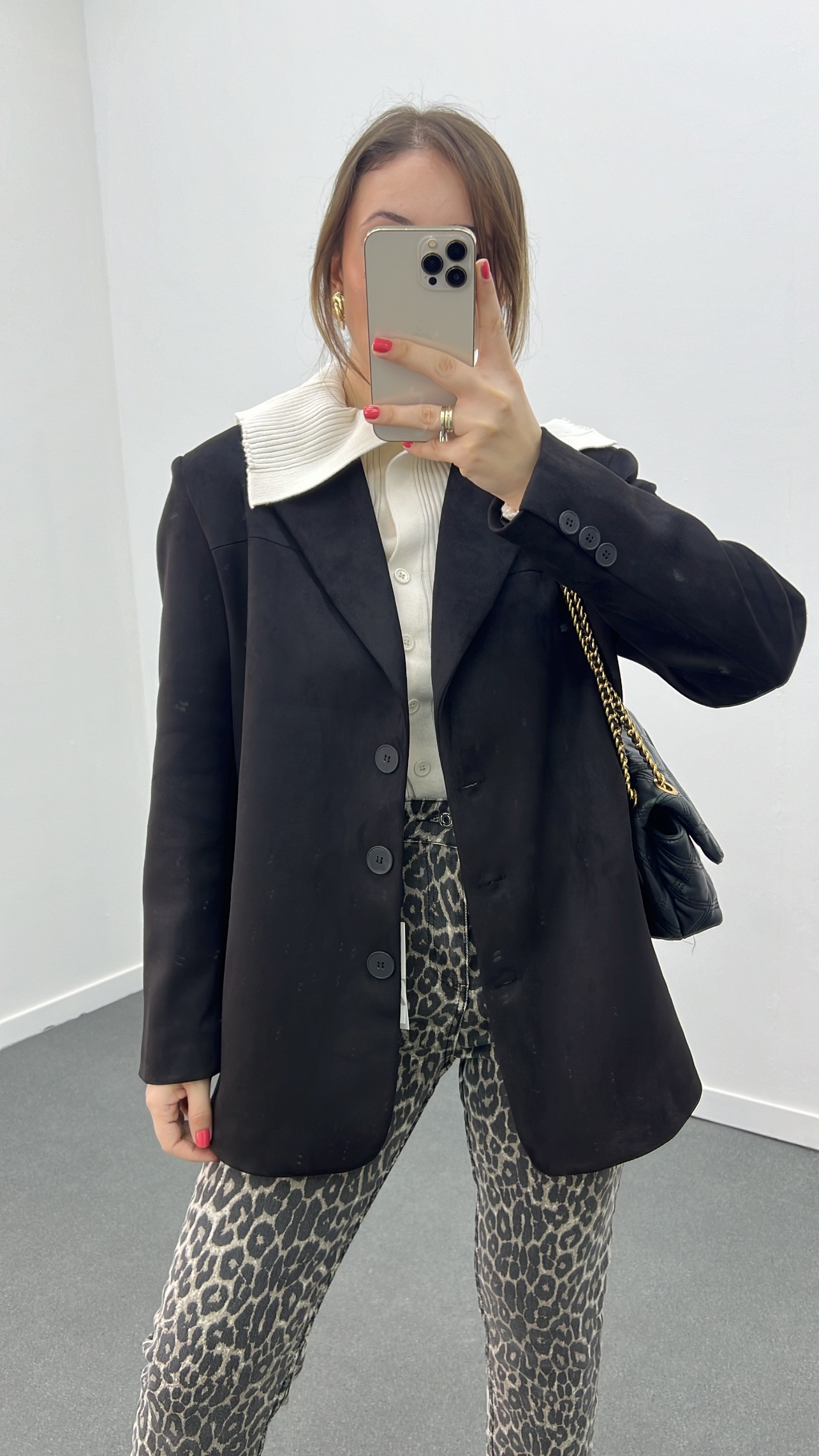 Massi Siyah Premium Süet Blazer Ceket