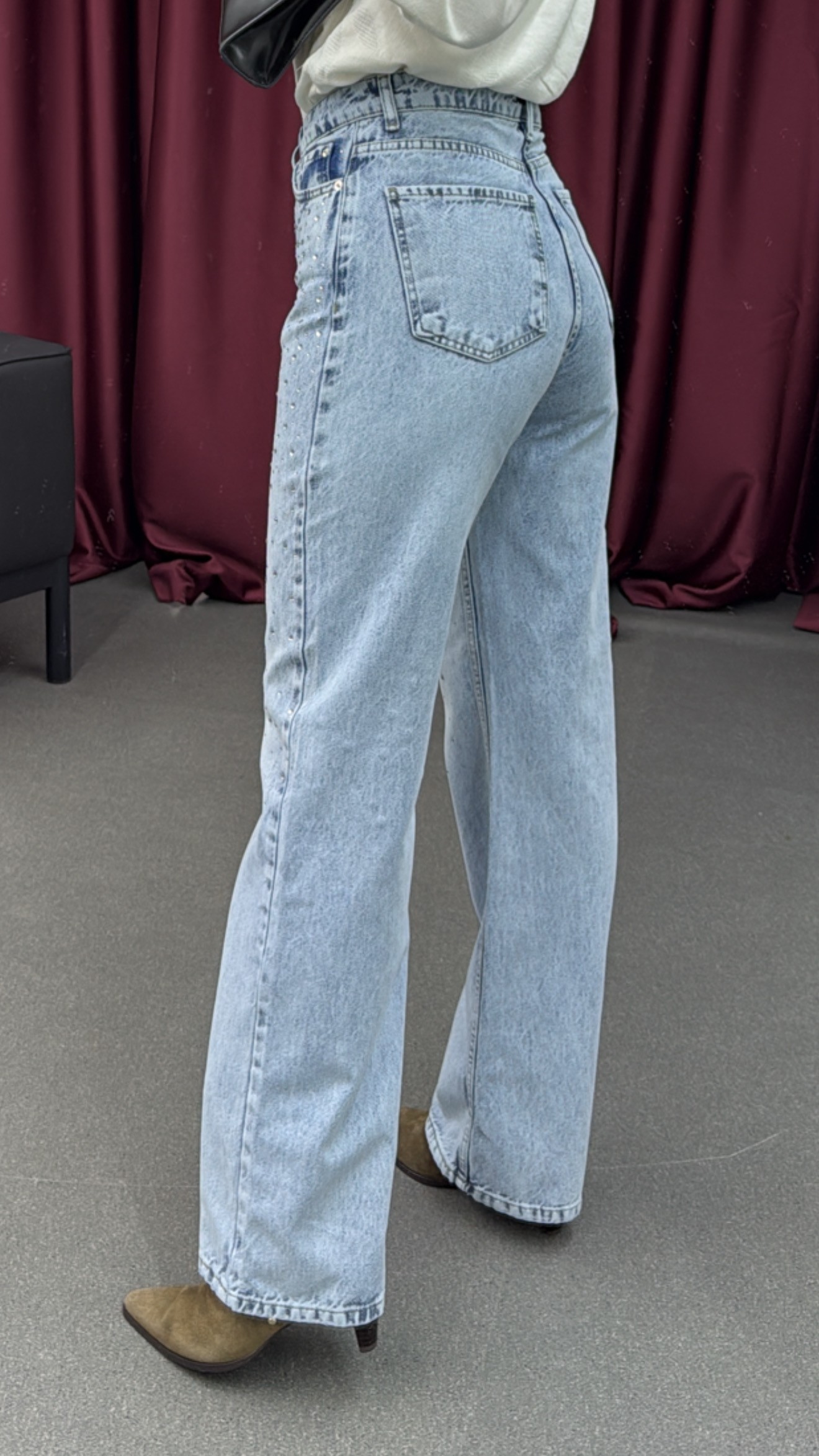 ZR Swarovski Taş Aksesuarlı Premium Jean