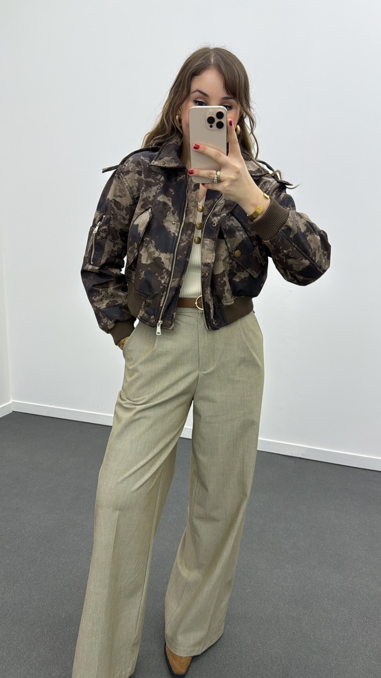 Palton cu model de camuflaj ZR
