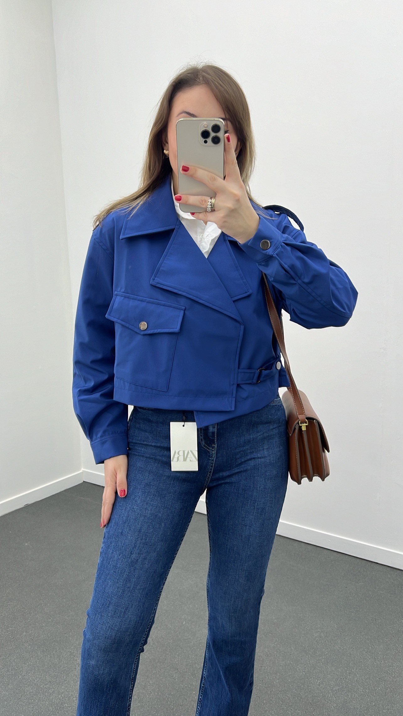 ZR Mavi Kruvaze Model Trenç 