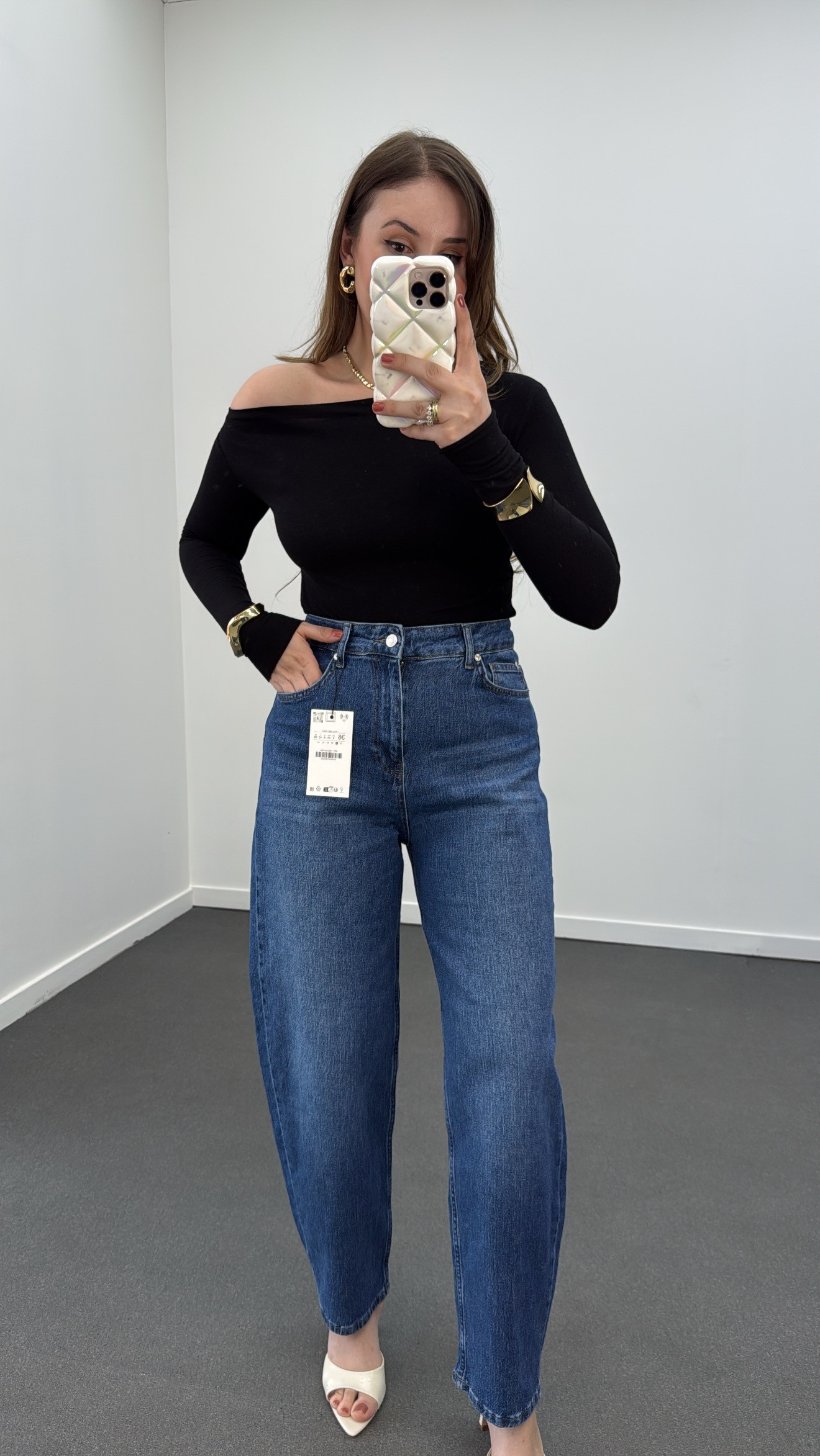 Rulet Kot Yıkamalı Baloon Fit Jeans