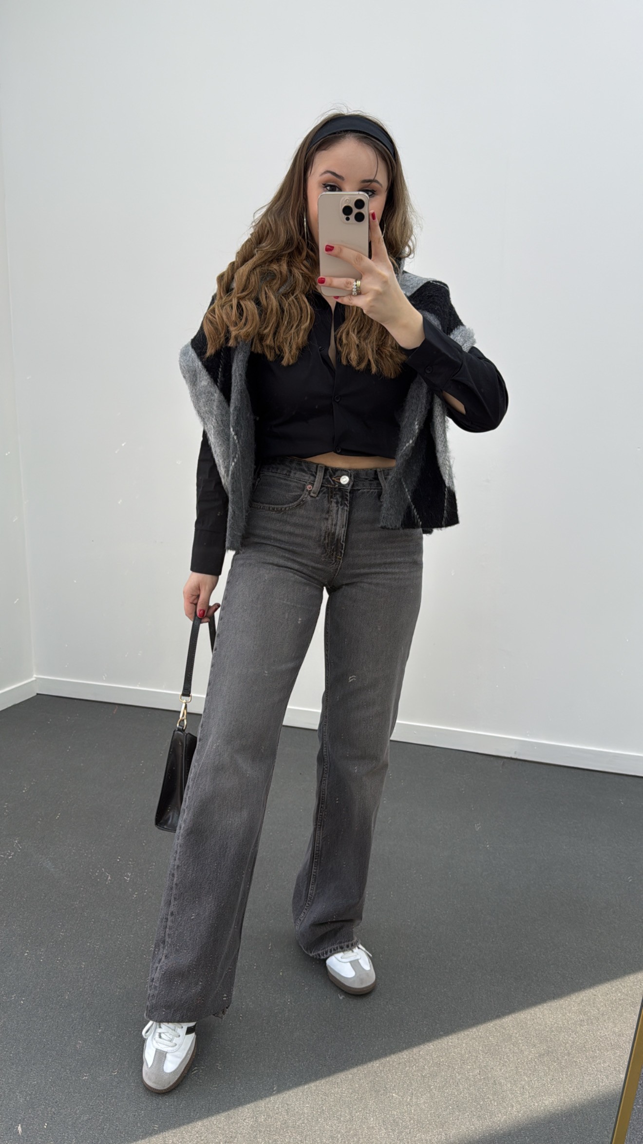 Chicago Gri Yıkamalı Wide Leg Jeans
