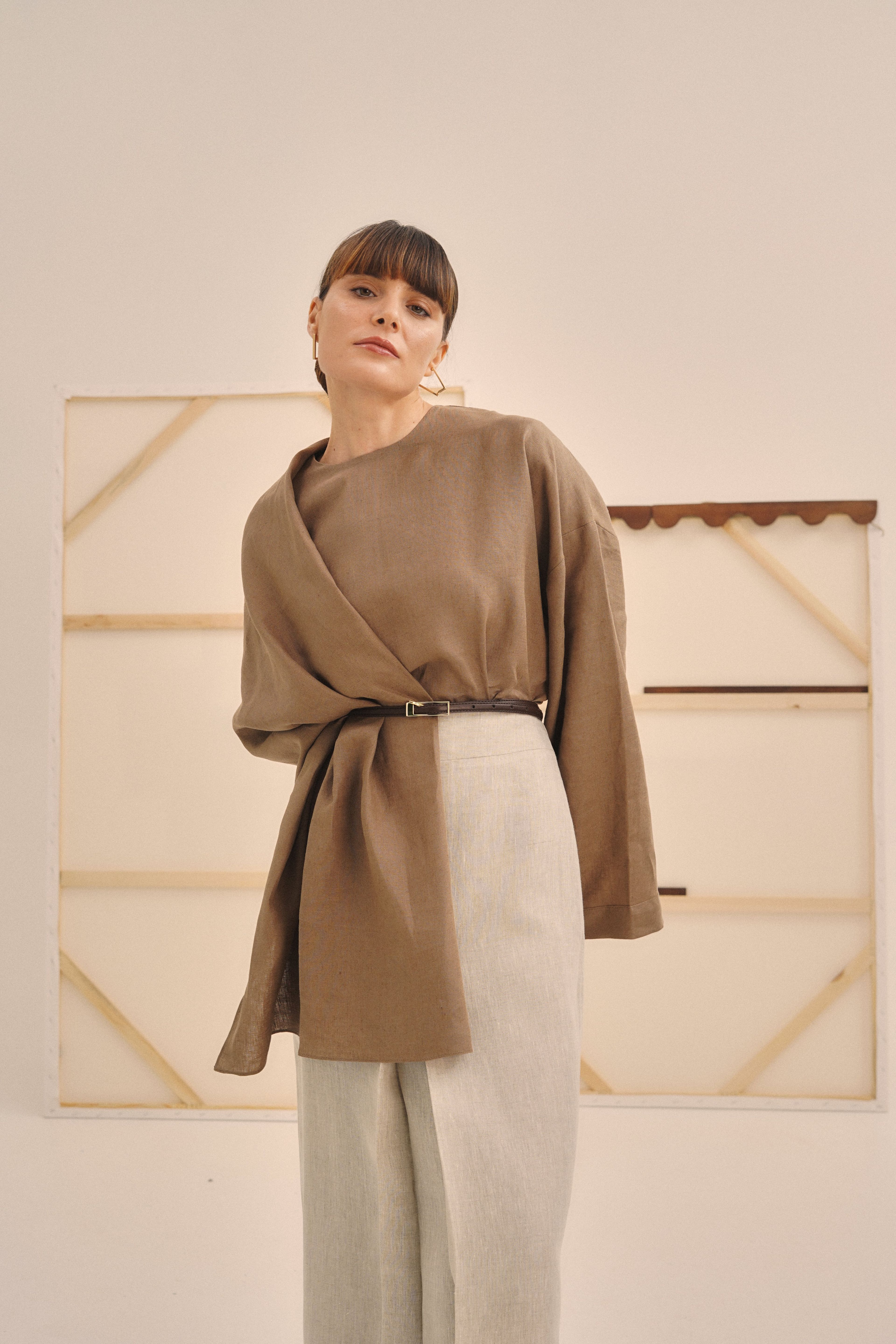 Soft Linens Kahve Takım