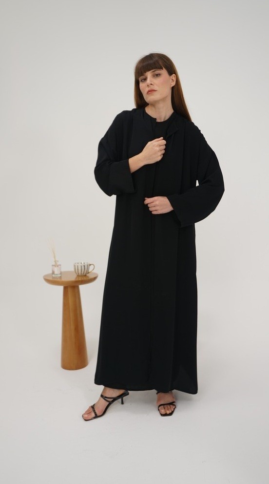Siyah Dubai İpeği Abaya