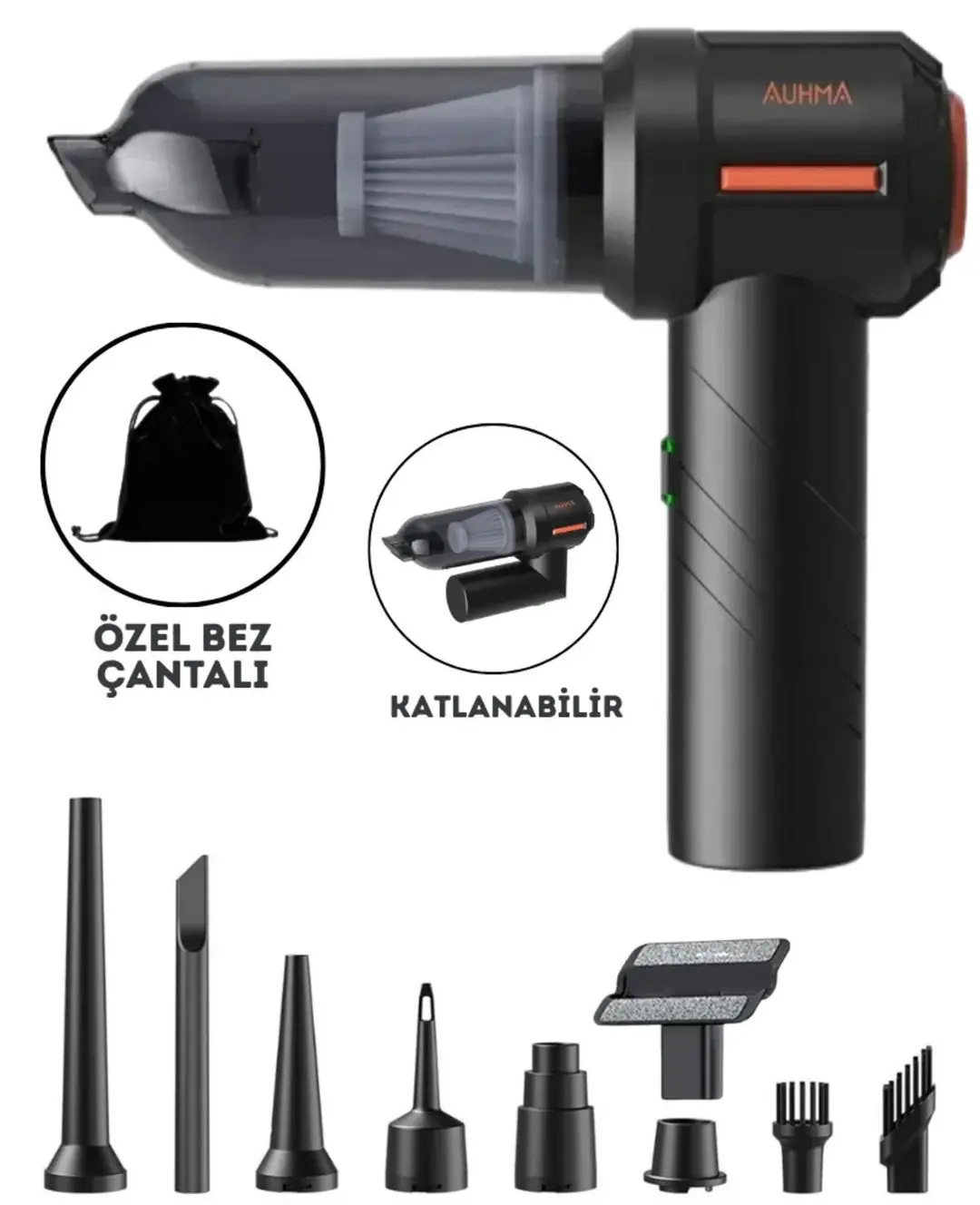 20.000 PA Katlanabilir Araç İçi Süpürge AHV-06