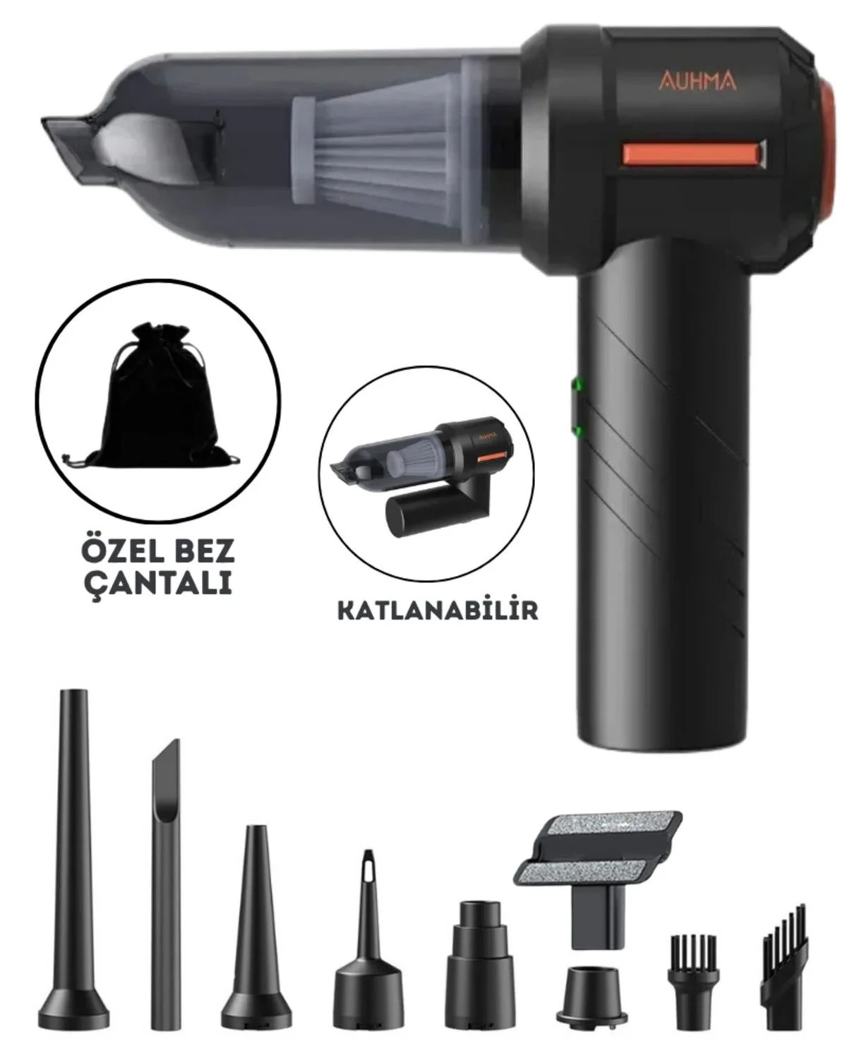 20.000 PA Katlanabilir Araç İçi Süpürge AHV-06