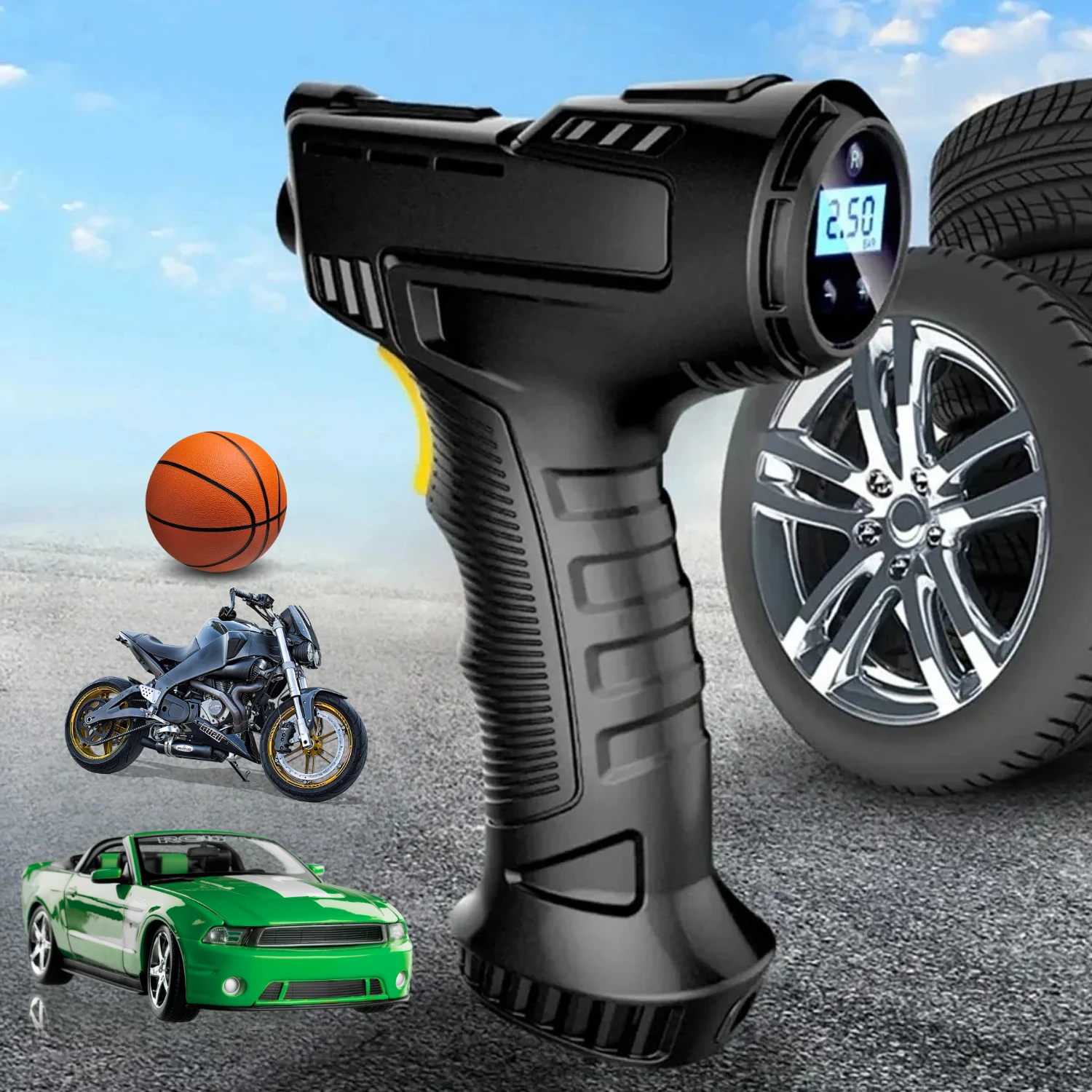 Şarjlı Kablosuz Taşınabilir Araç Lastik Şişirme Hava Kompresörü - A6622