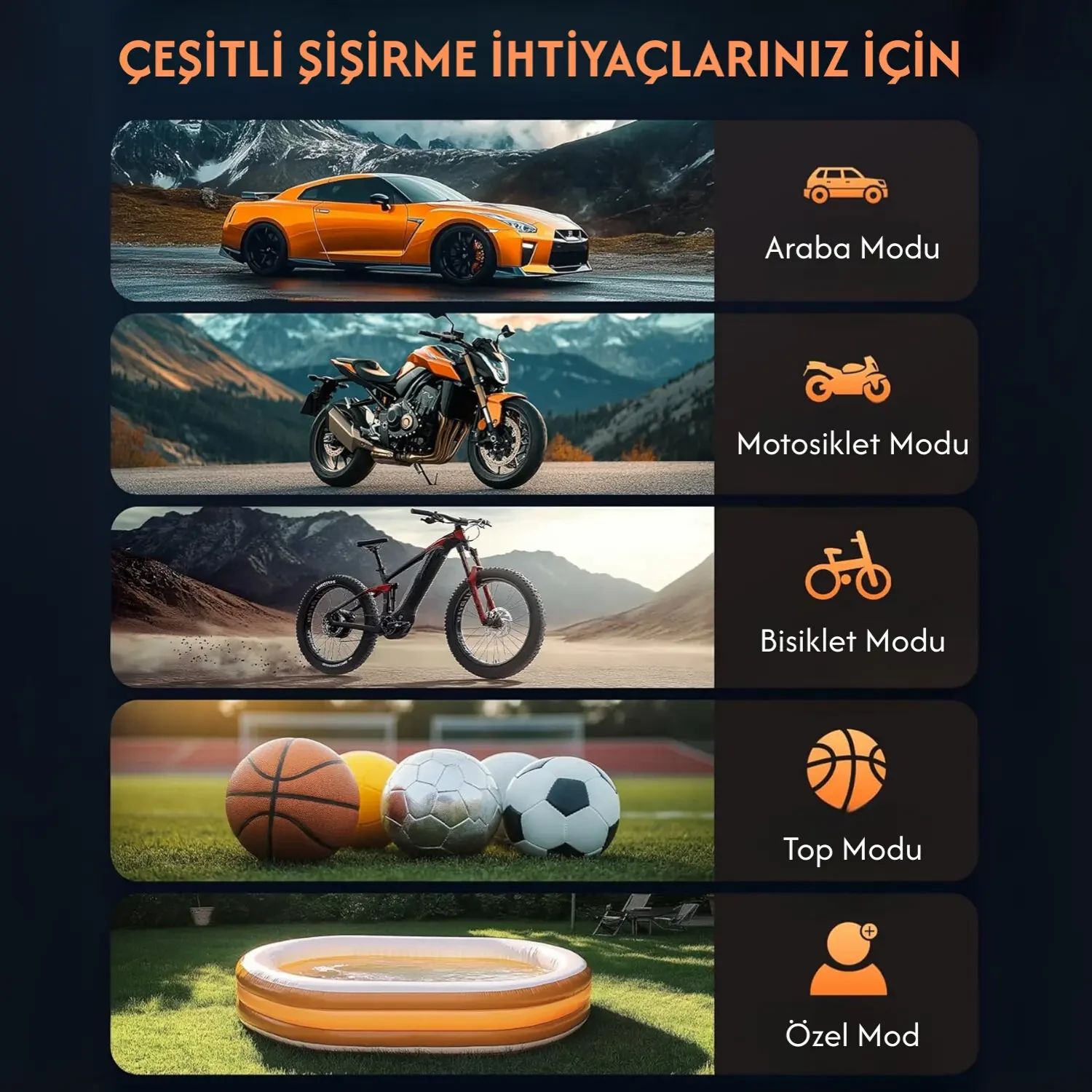 Şarjlı Kablosuz Powerbank Özellikli Araç Lastik Şişirme Hava Kompresörü - Çakmaklık Girişli DC04