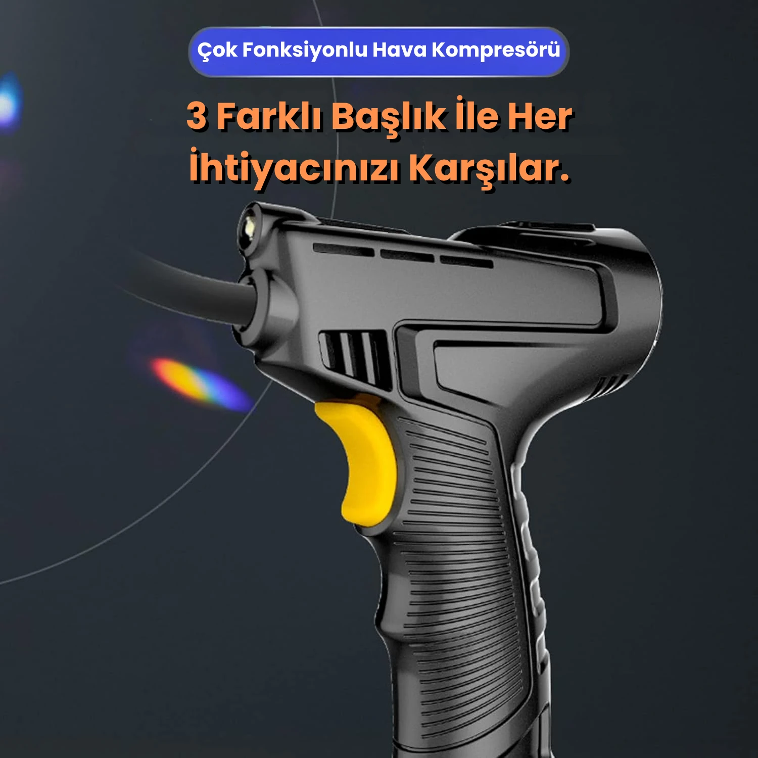 Şarjlı Kablosuz Taşınabilir Araç Lastik Şişirme Hava Kompresörü - A6622