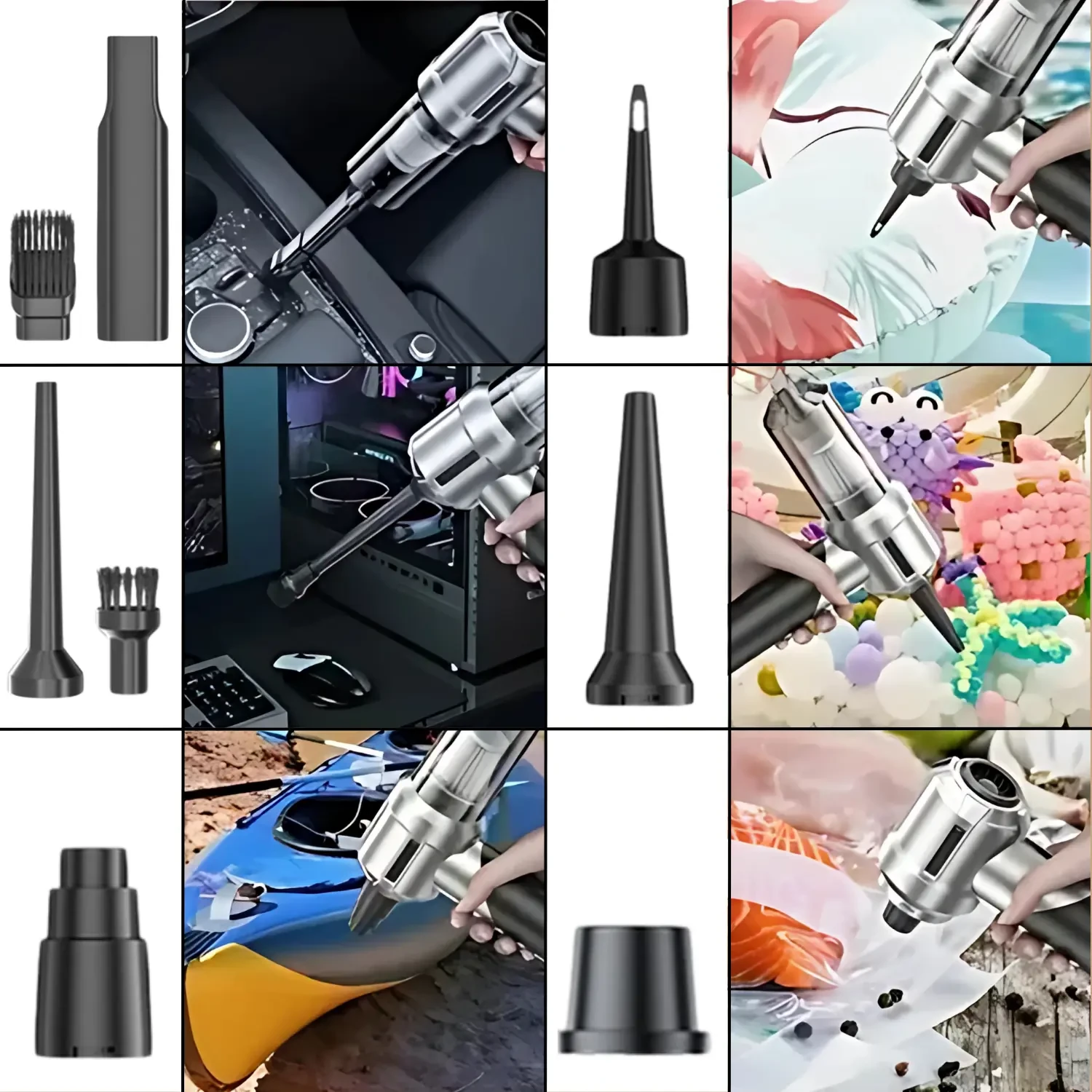 15.000Pa Ultra Çekim Güçlü Kablosuz Araç Süpürgesi - Şarjlı Mini 2in1 - AHV01