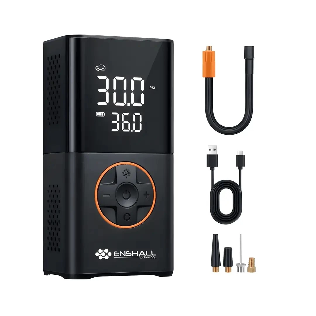 Powerbank Özellikli Şarjlı Kablosuz Taşınabilir Araç Lastik Şişirme Hava Kompresörü - A6611